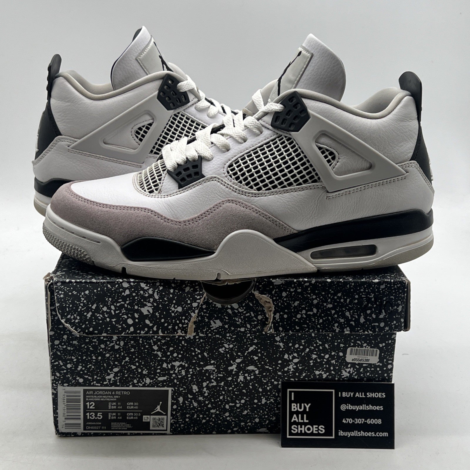 Size 12 - Air Jordan 4 Retro Mid Military Black (DH6927-111)