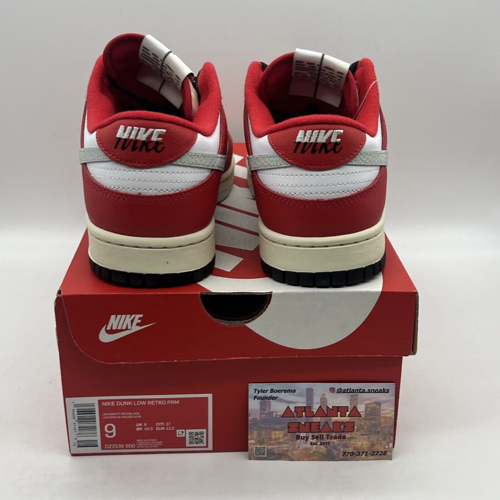 Size 9 - Nike Dunk Low Retro PRM Split - Chicago Brand New Og All