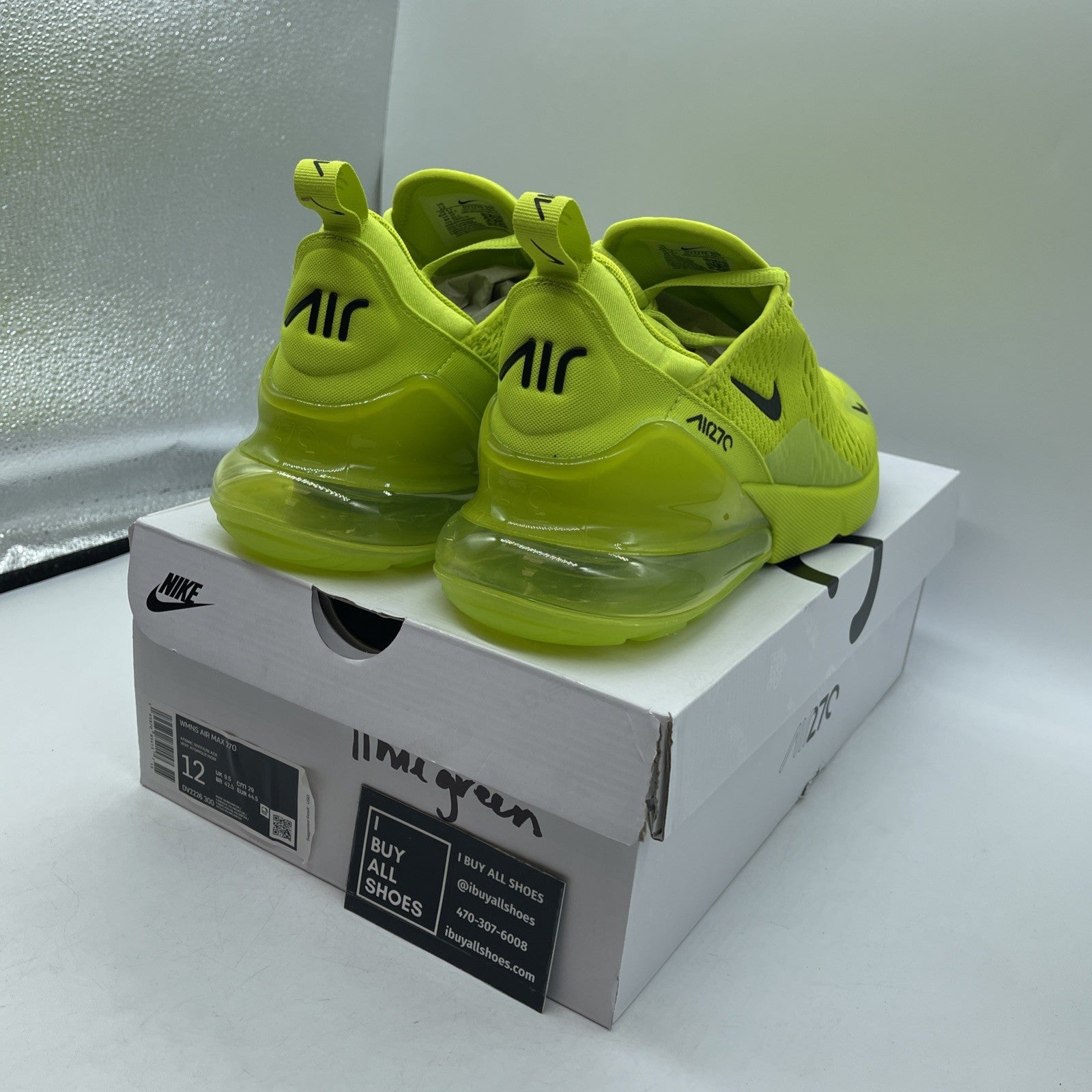 Size 12W - Nike Air Max 270 Tennis Ball (DV2226-300)
