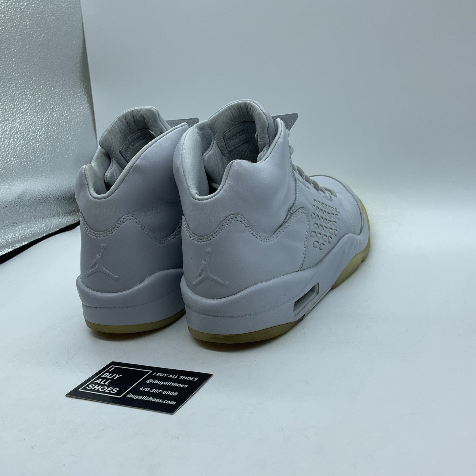 Size 9.5 - Air Jordan 5 Retro Premium Pure Platinum Leather (881432-003)
