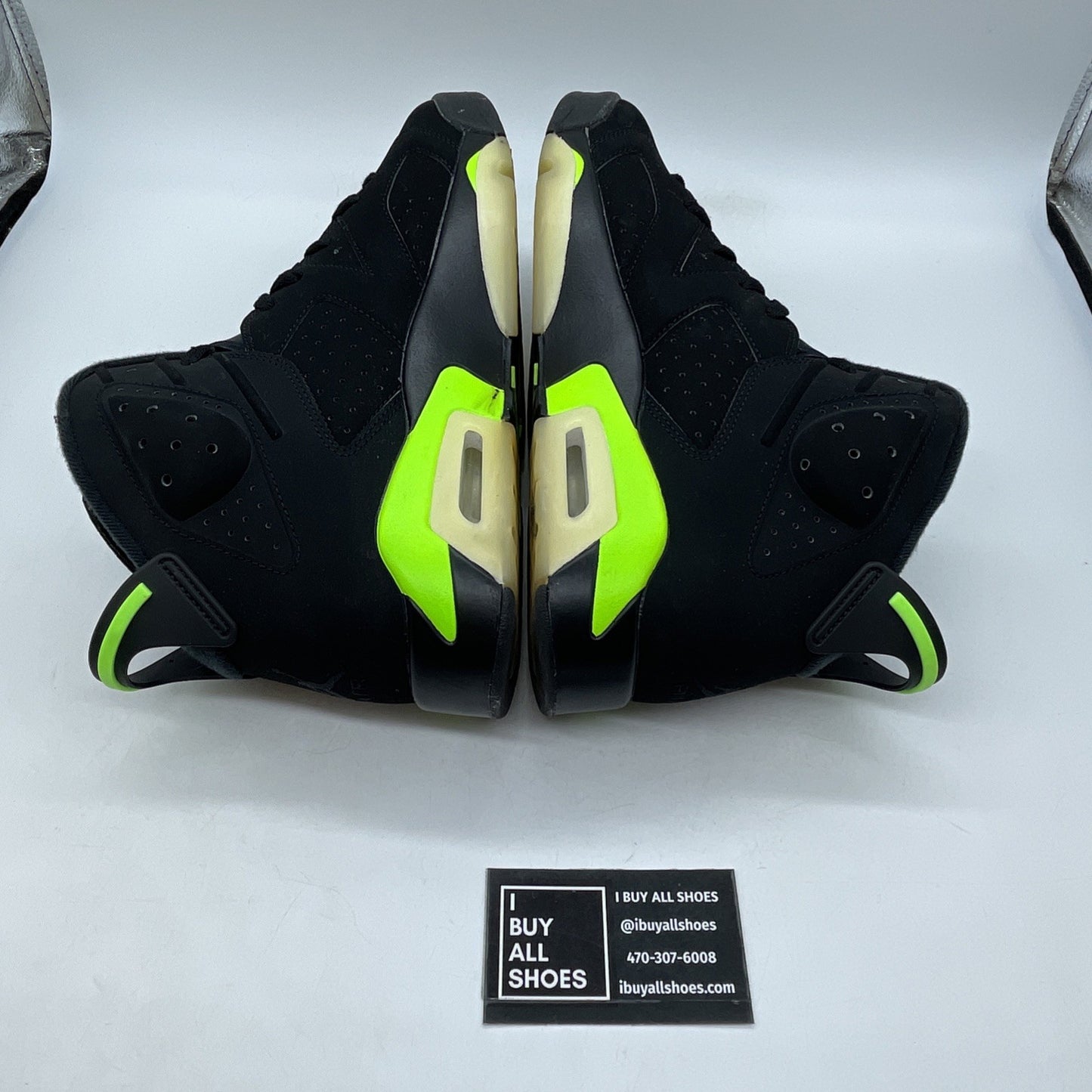 Size 10.5 - Jordan 6 Retro Electric Green Black Suede (CT8529-003)