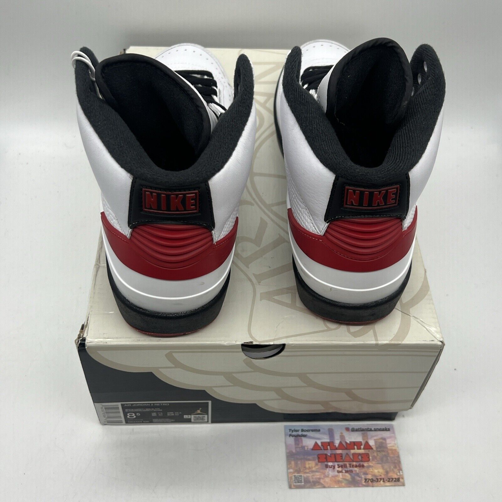 Size 8.5 - Jordan 2 Retro Mid Chicago Black White Red Leather (DX2454-106)