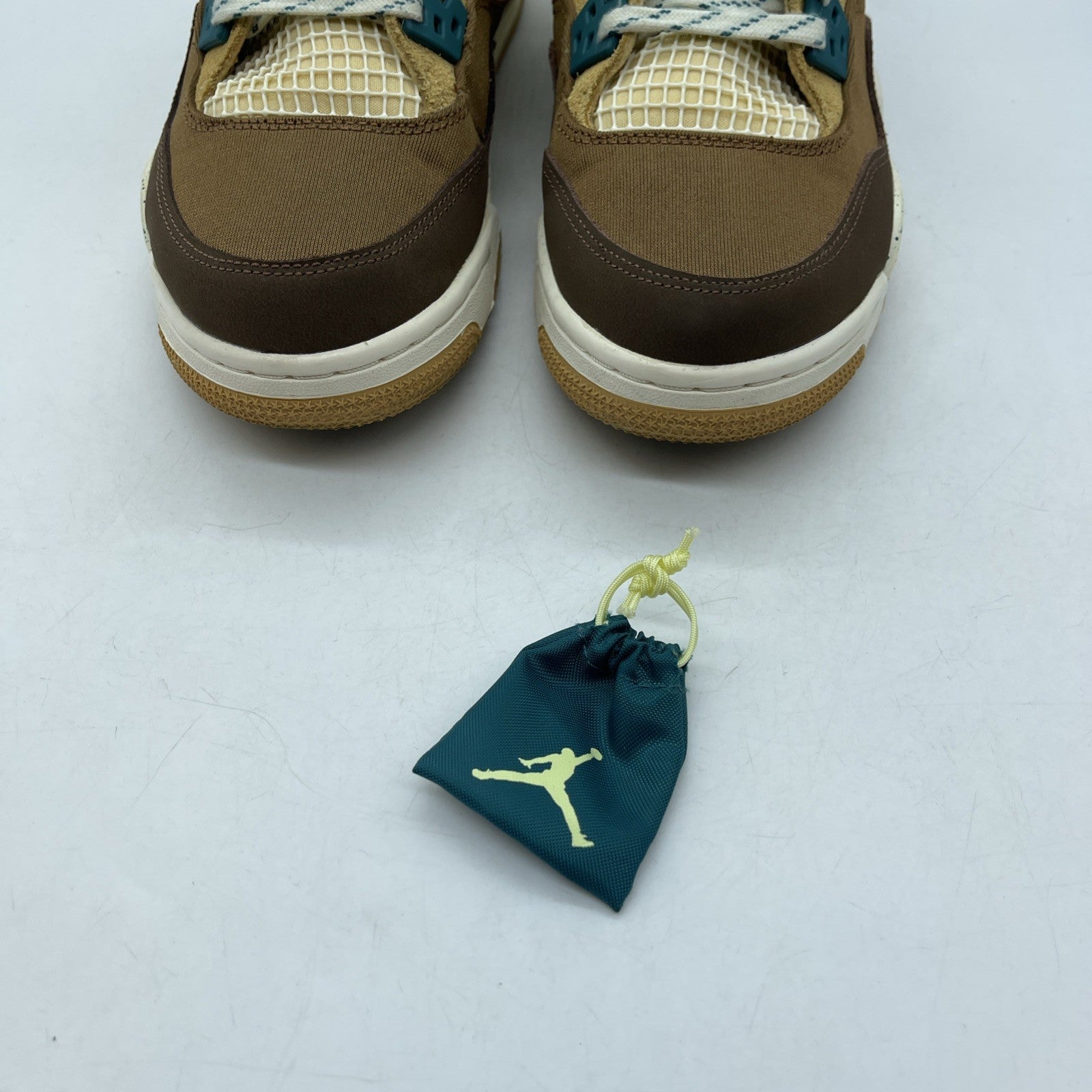 Size 7Y (GS) - Jordan 4 Retro Low Cacao Wow 2023 Brown Blue Suede (FB2214-200)