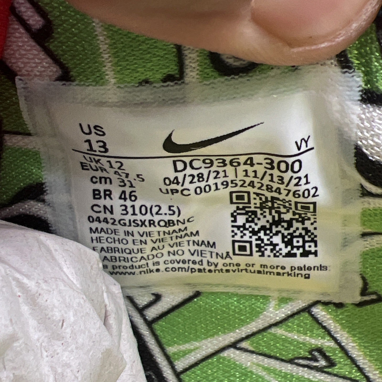 Size 13 - Nike Zoom Freak 3 NRG '50TH Green Bean (DC9364-300)