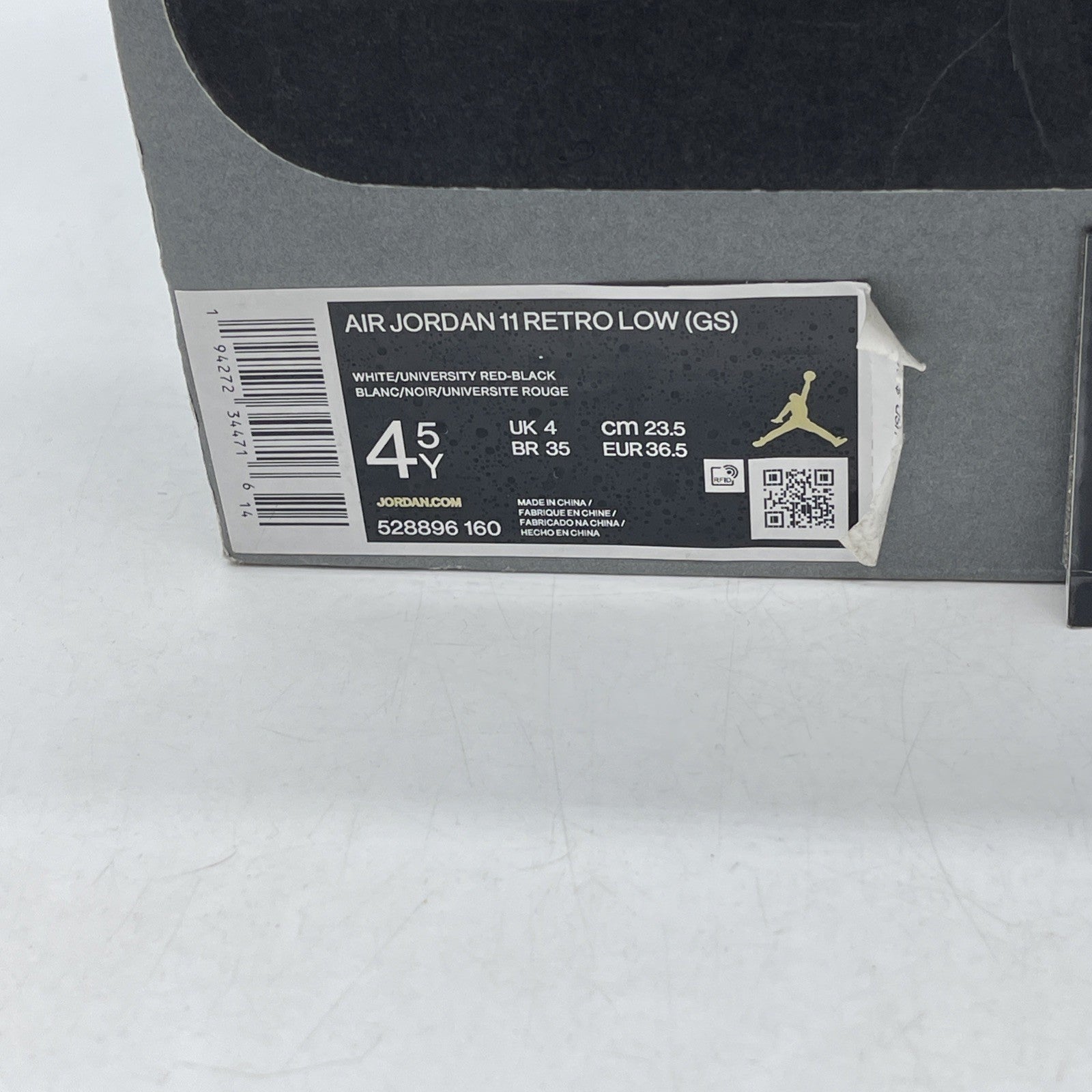 Size 4.5Y - Air Jordan XI 11 Retro Low GS Concord Bred  (528896-160)