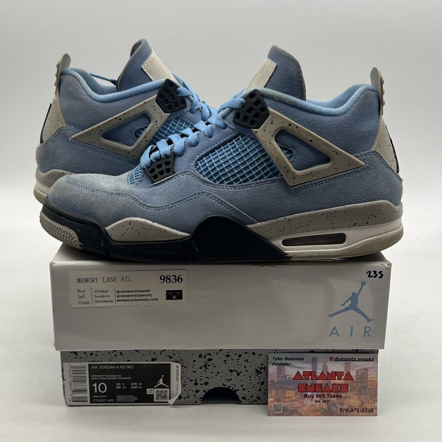 Size 10 - Air Jordan 4 Retro Mid University Blue (CT8527-400)