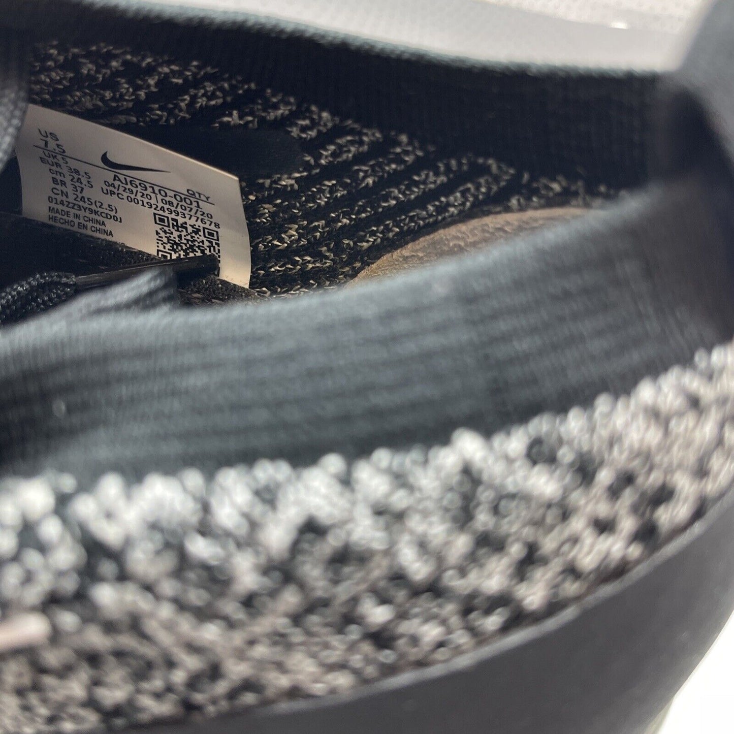 Size 7.5W - Nike Air VaporMax Flyknit 3 Oreo Black White Suede (AJ6910-001)