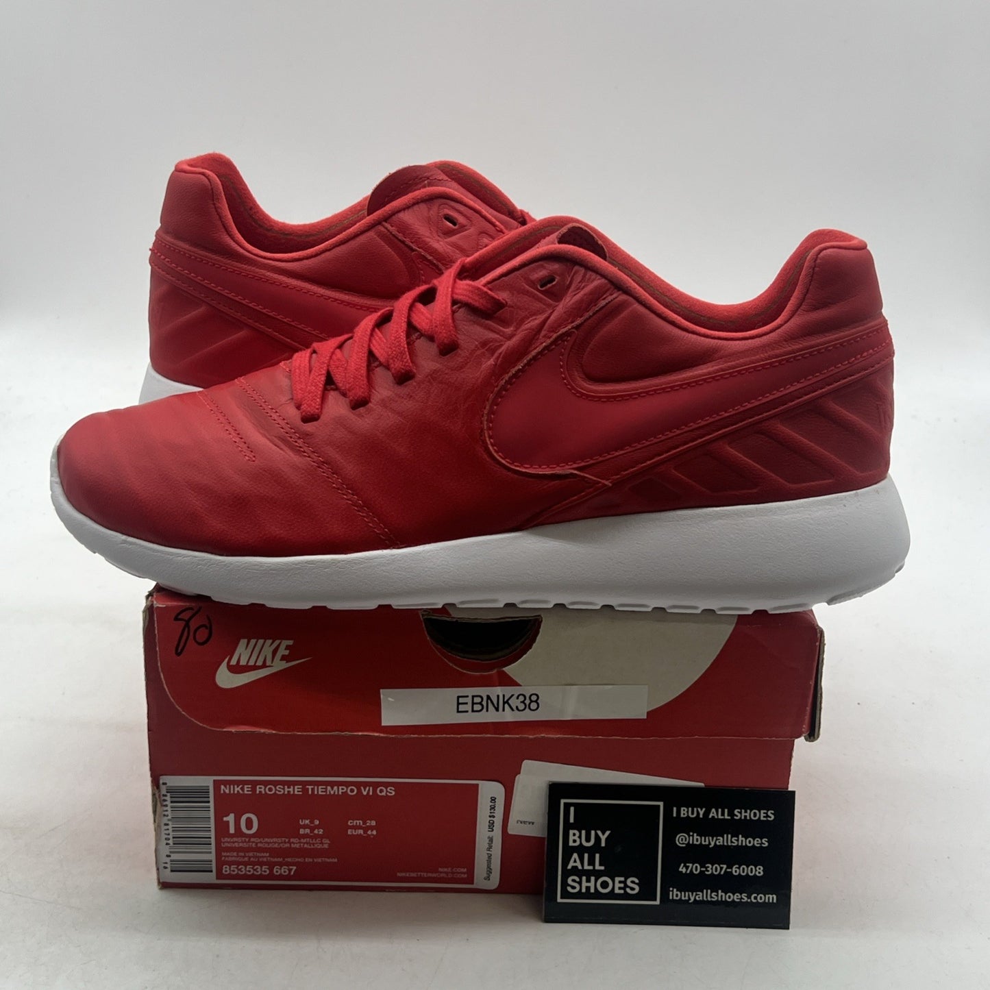 Size 10 - Nike Roshe Tiempo 6 QS Red (853535-667)