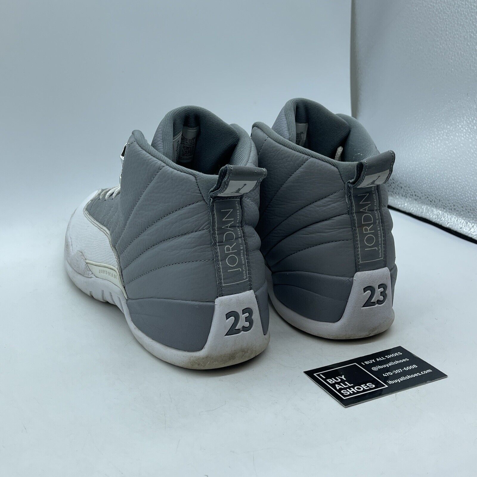 Size 12 - Jordan 12 Stealth 2022 Grey White Leather (CT8013-015)