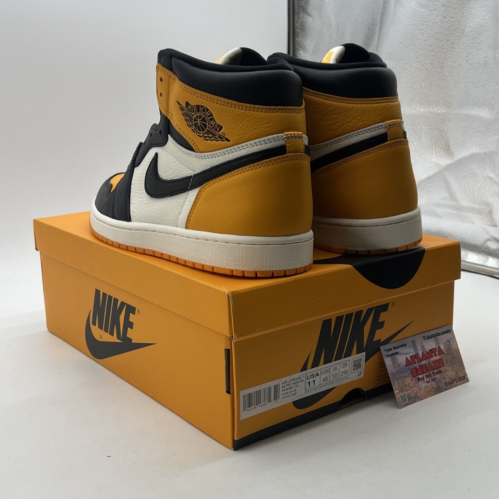 Size 11 - Air Jordan 1 Retro OG High Yellow Toe (555088-711)