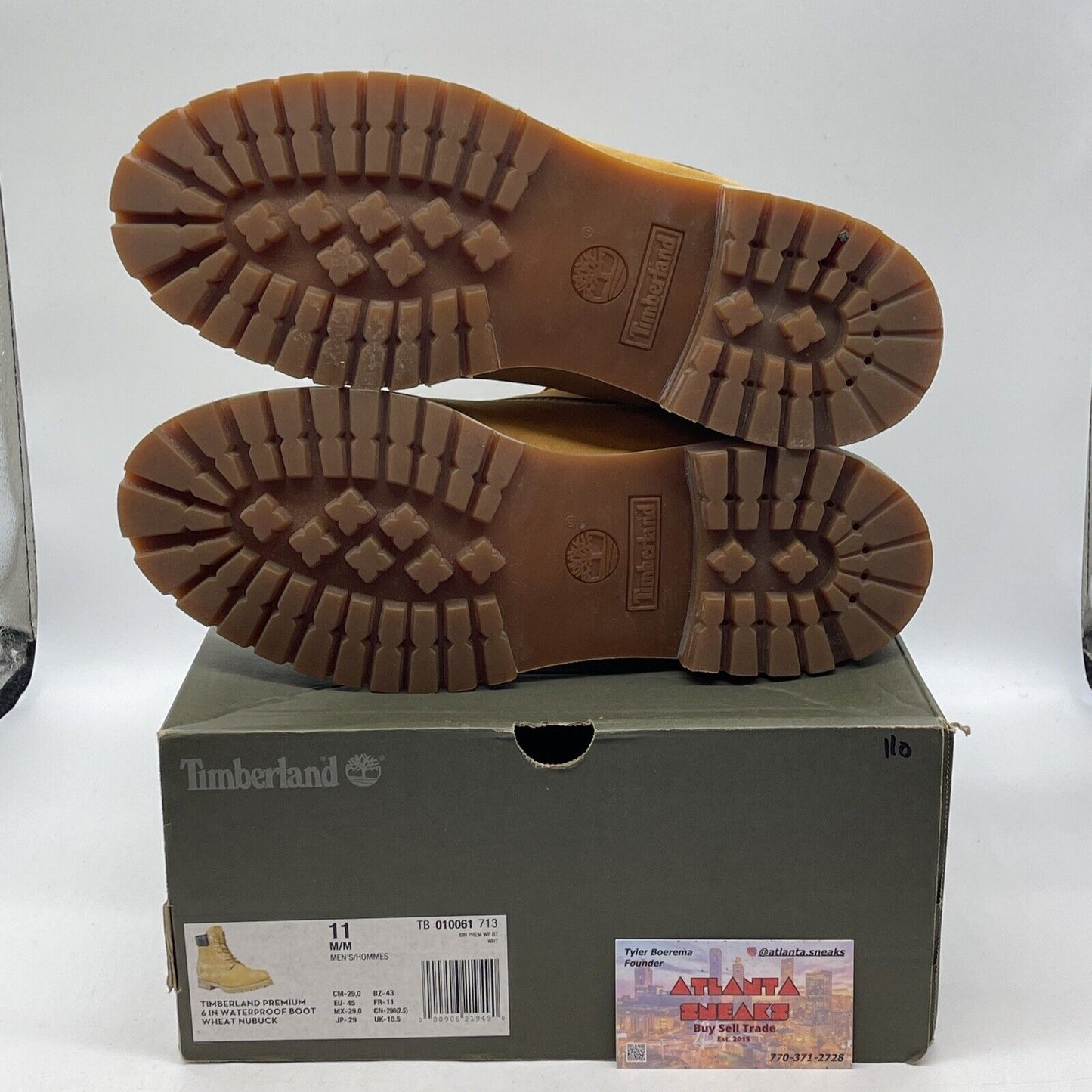 Size 11 - Timberland Men's 6 Inch Premium Waterproof Boots Wheat (TB010061-713)