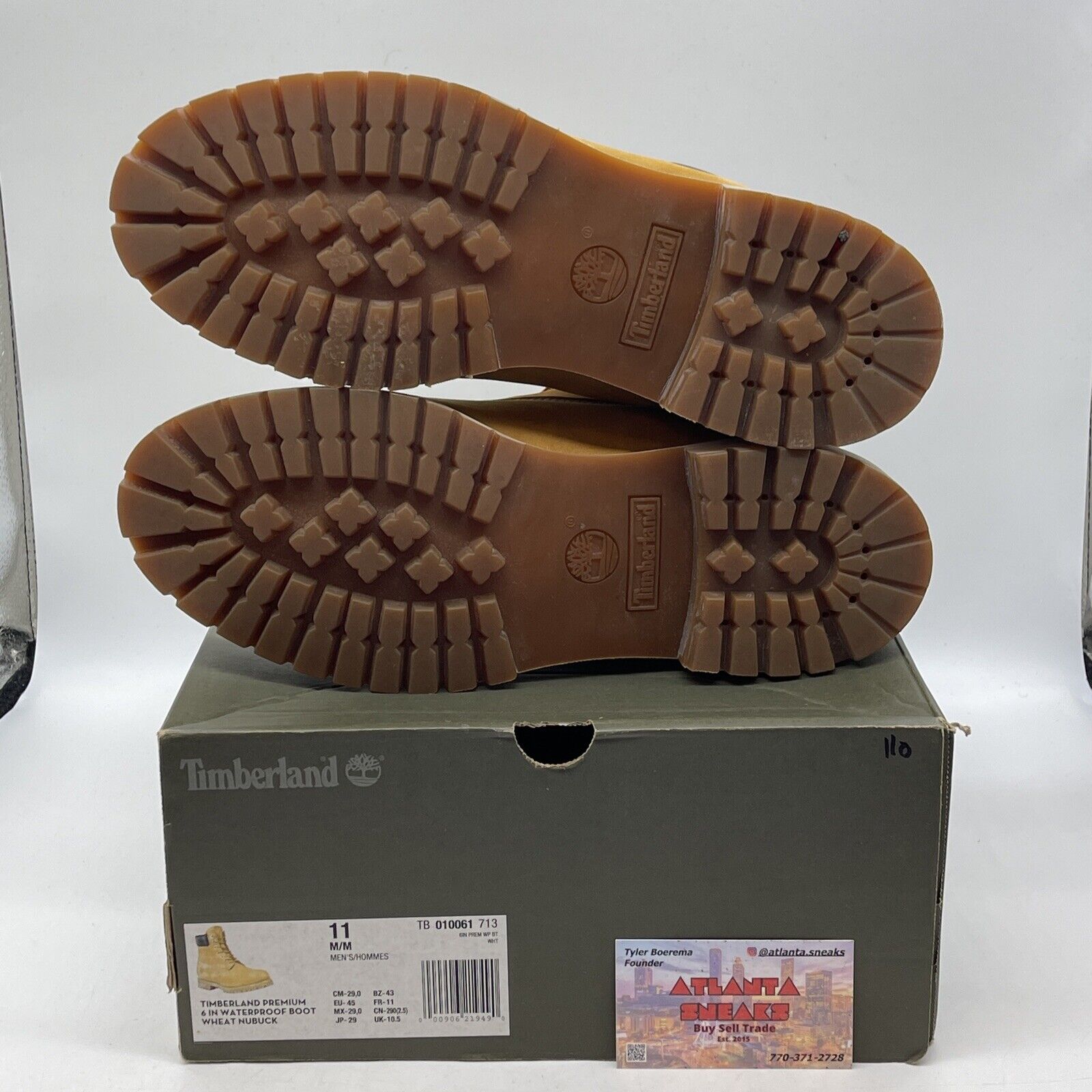 Size 11 - Timberland Men's 6 Inch Premium Waterproof Boots Wheat (TB010061-713)