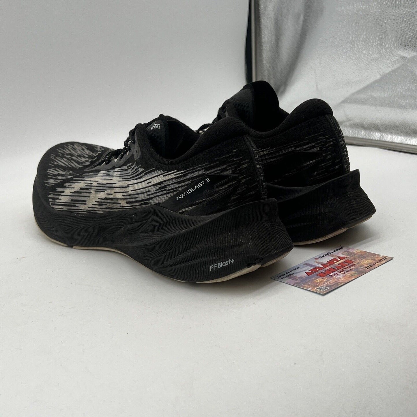 Size 12.5 - Asics Novablast 3 Men 10 Black Running Training Shoes BHFO 6919