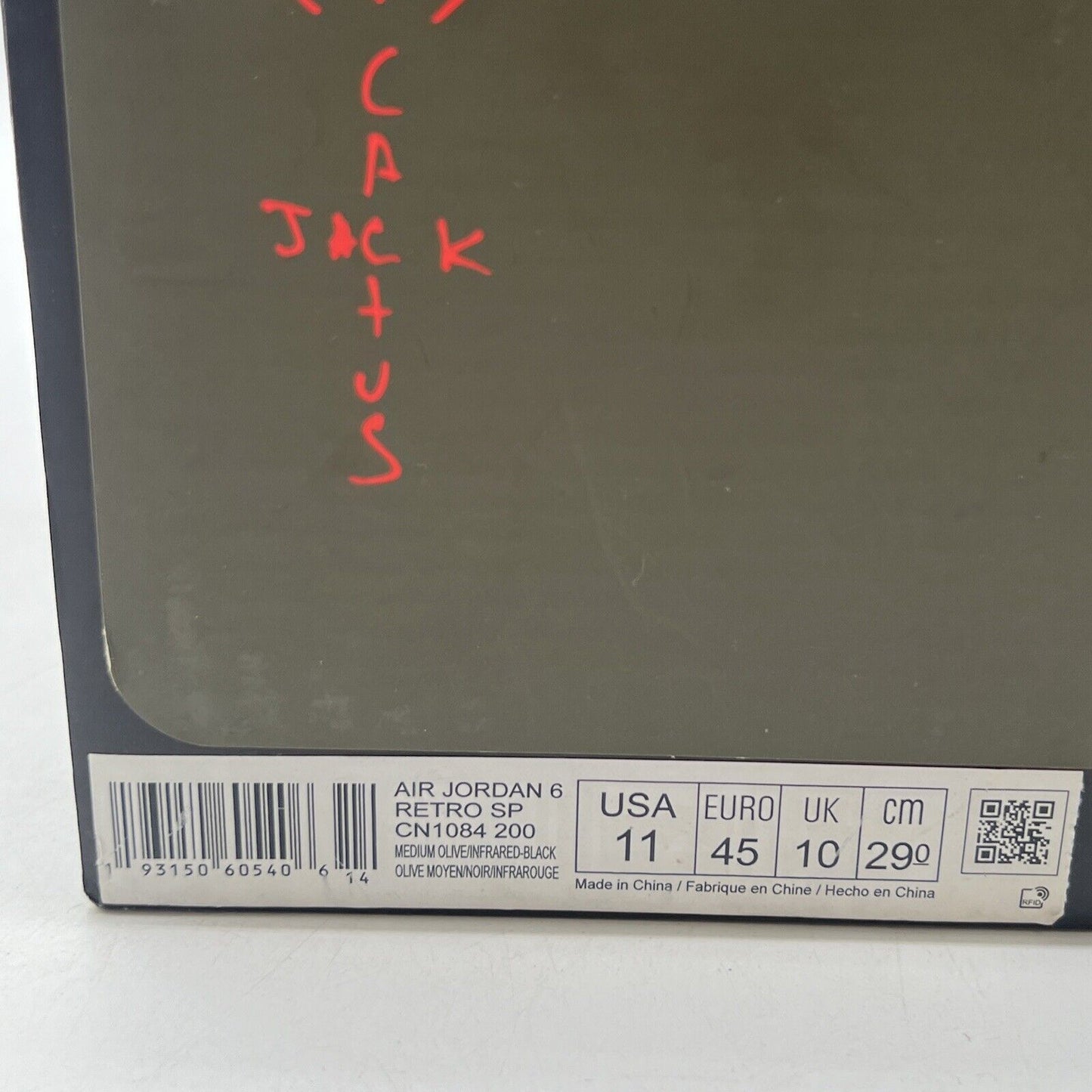 Size 11 - Air Jordan 6 Retro x Travis Scott Mid Olive (CN1084-200)