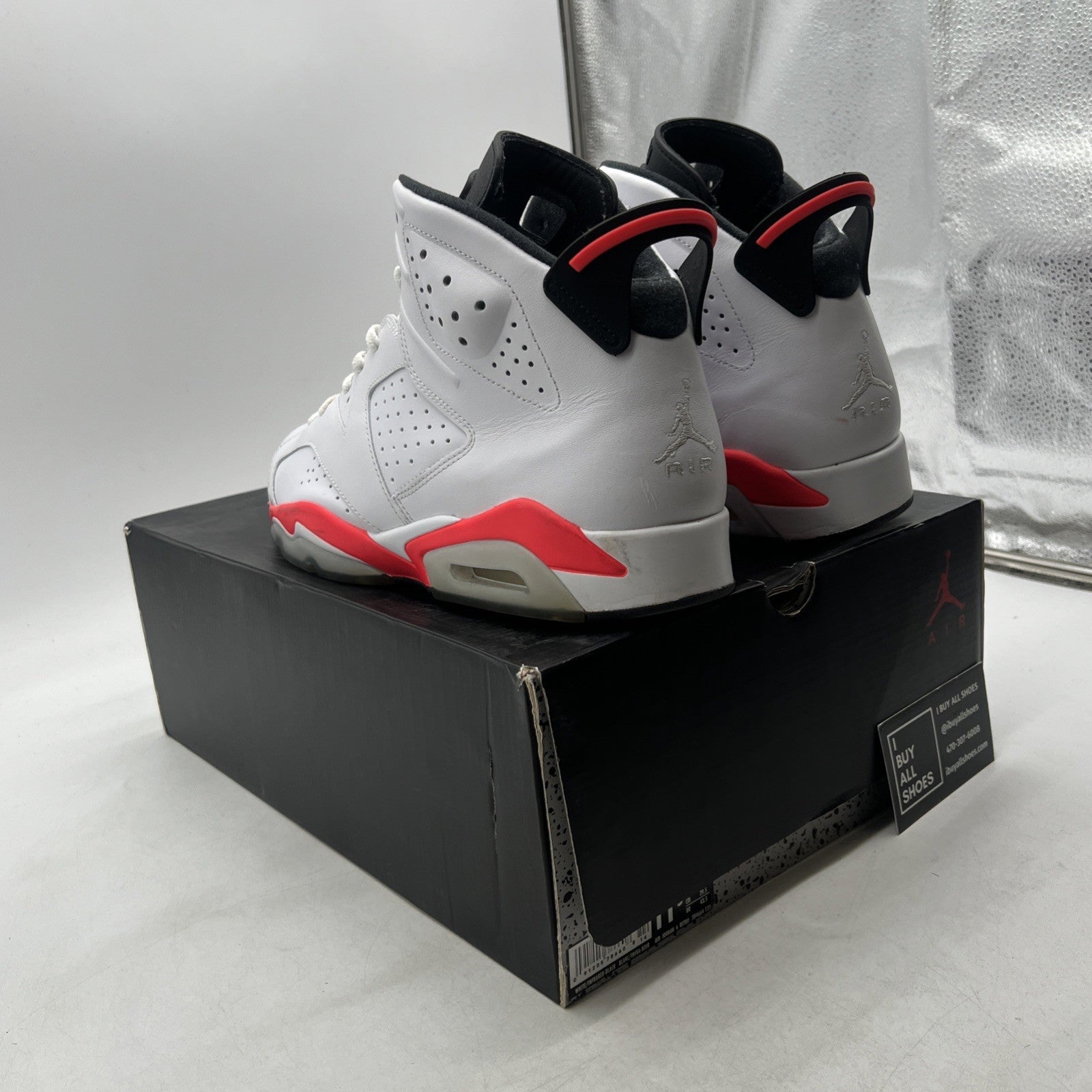 Size 11.5 - Air Jordan 6 Retro 2014 White Infrared (384664-123)
