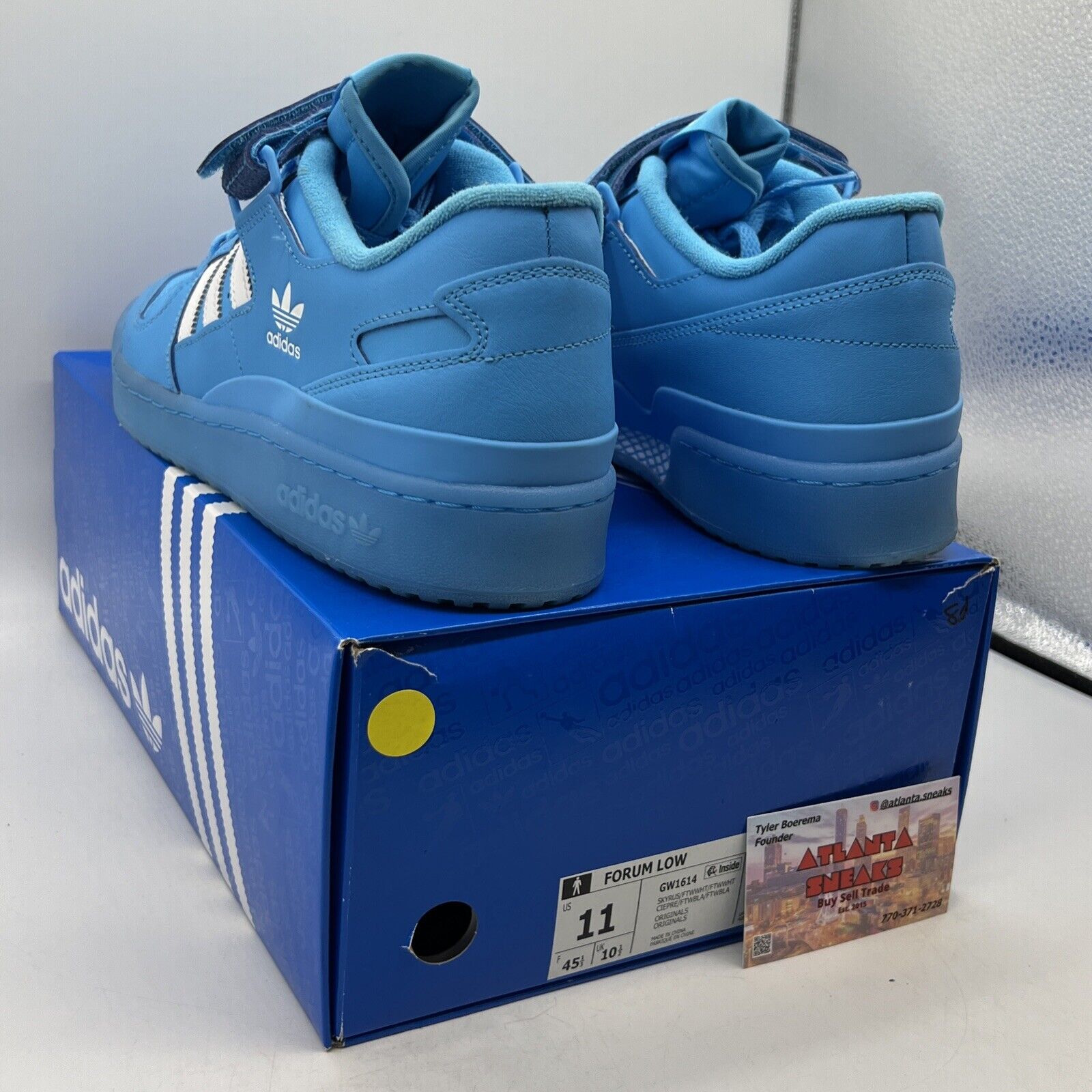 Size 11 - adidas Forum Low Sky Rush Blue White Leather (GW1614)