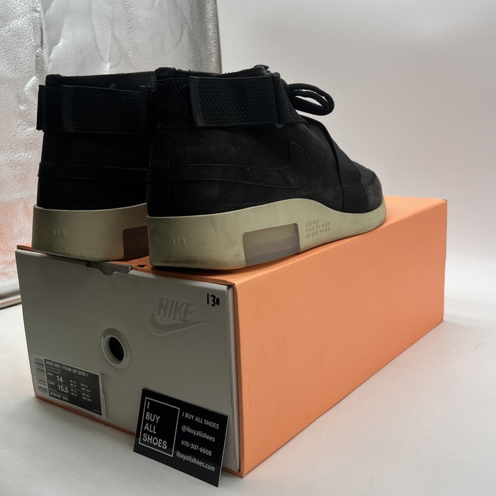 Size 14 - Nike Air Fear Of God Raid Black (AT8087-002)