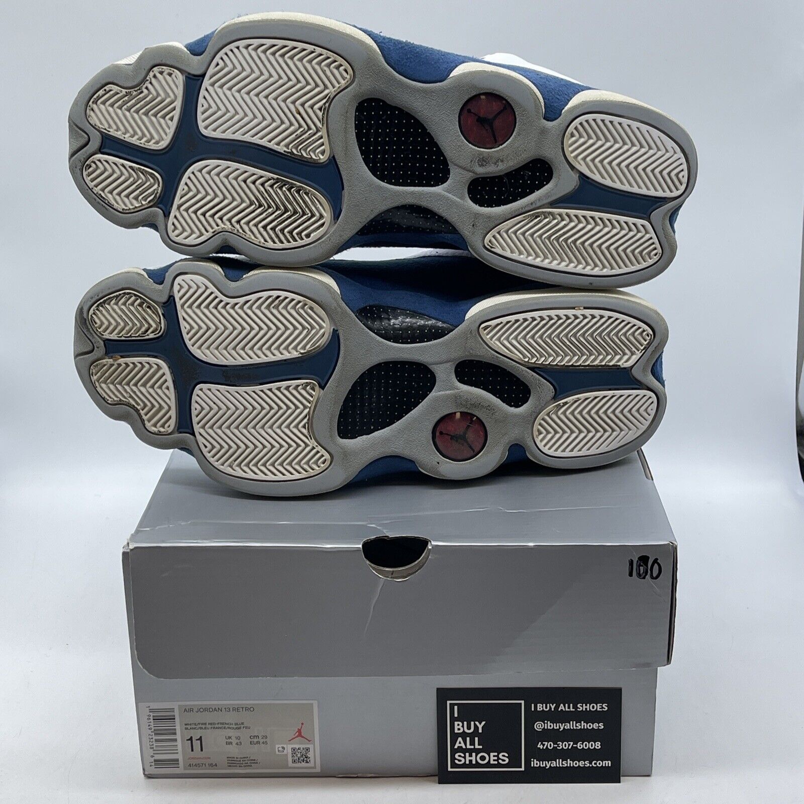 Size 11 - Jordan 13 Retro Mid French Blue Suede Grey White Leather (414571-164)