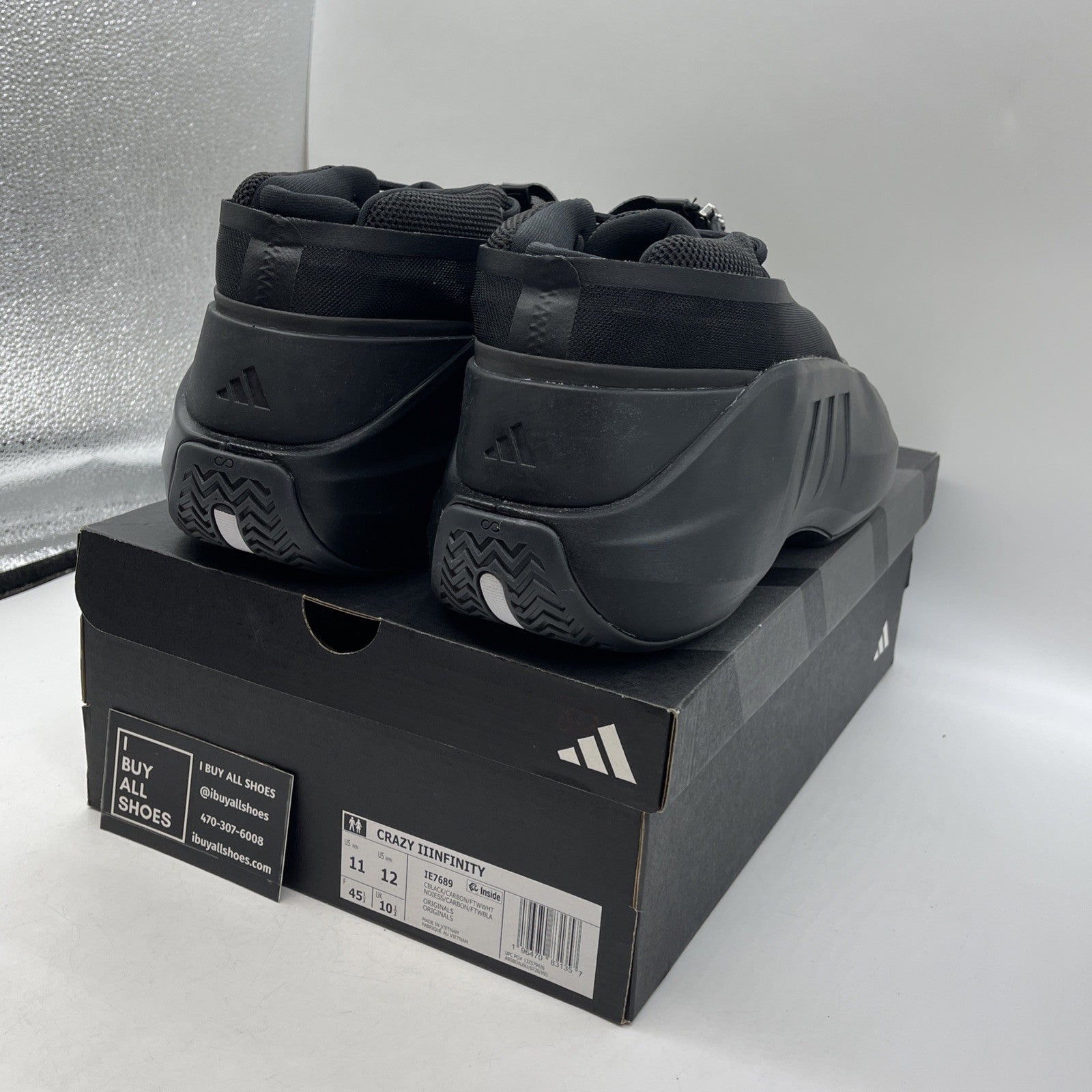 Size 11 - adidas Crazy IIInfinity Triple Black (IE7689)