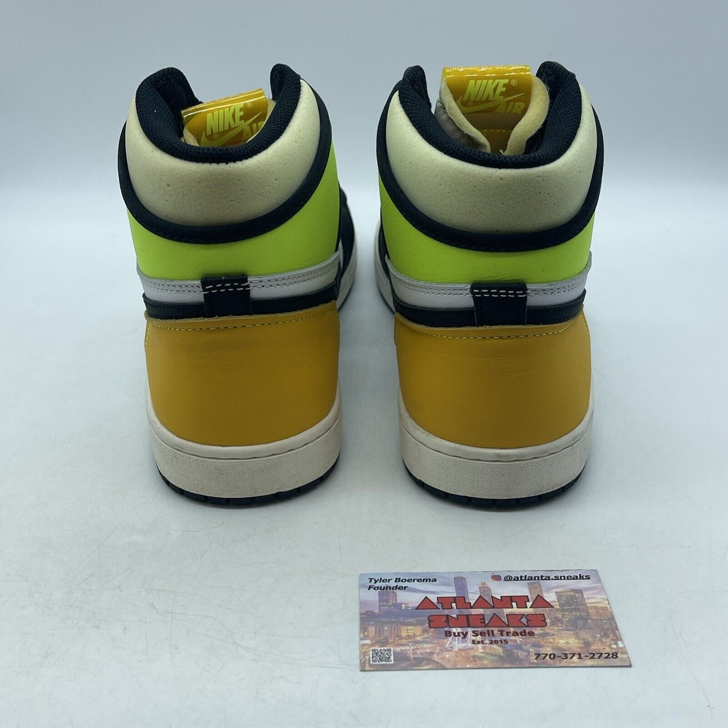 Size 11 - Jordan 1 Retro High OG Volt Black Yellow Green White (555088-118)