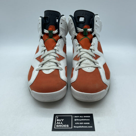 Size 12 - Air Jordan 6 Retro Gatorade Orange Suede White Leather (384664-145)