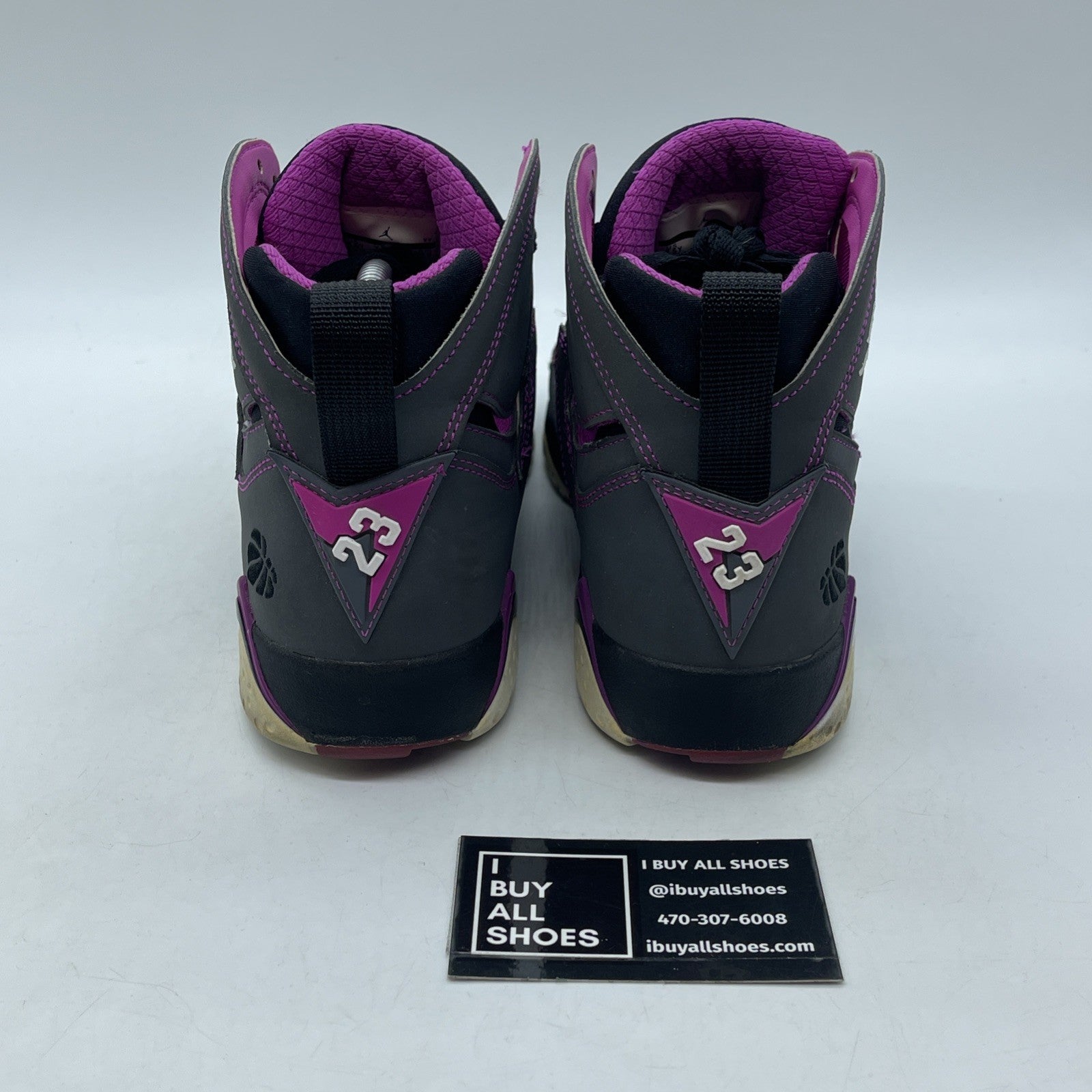 Size 8.5Y (GS) - Jordan 7 Retro 30th Mid Gray Purple Suede (705417-016)