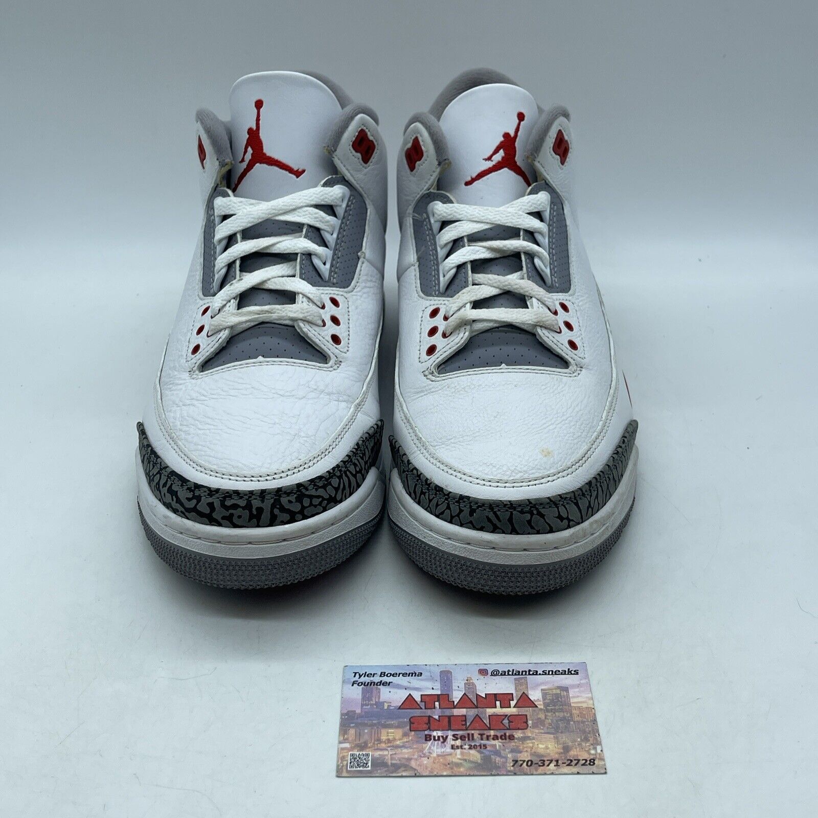 Size 11 - Jordan 3 Retro Mid Fire Red White Leather Grey Suede (DN3707-160)