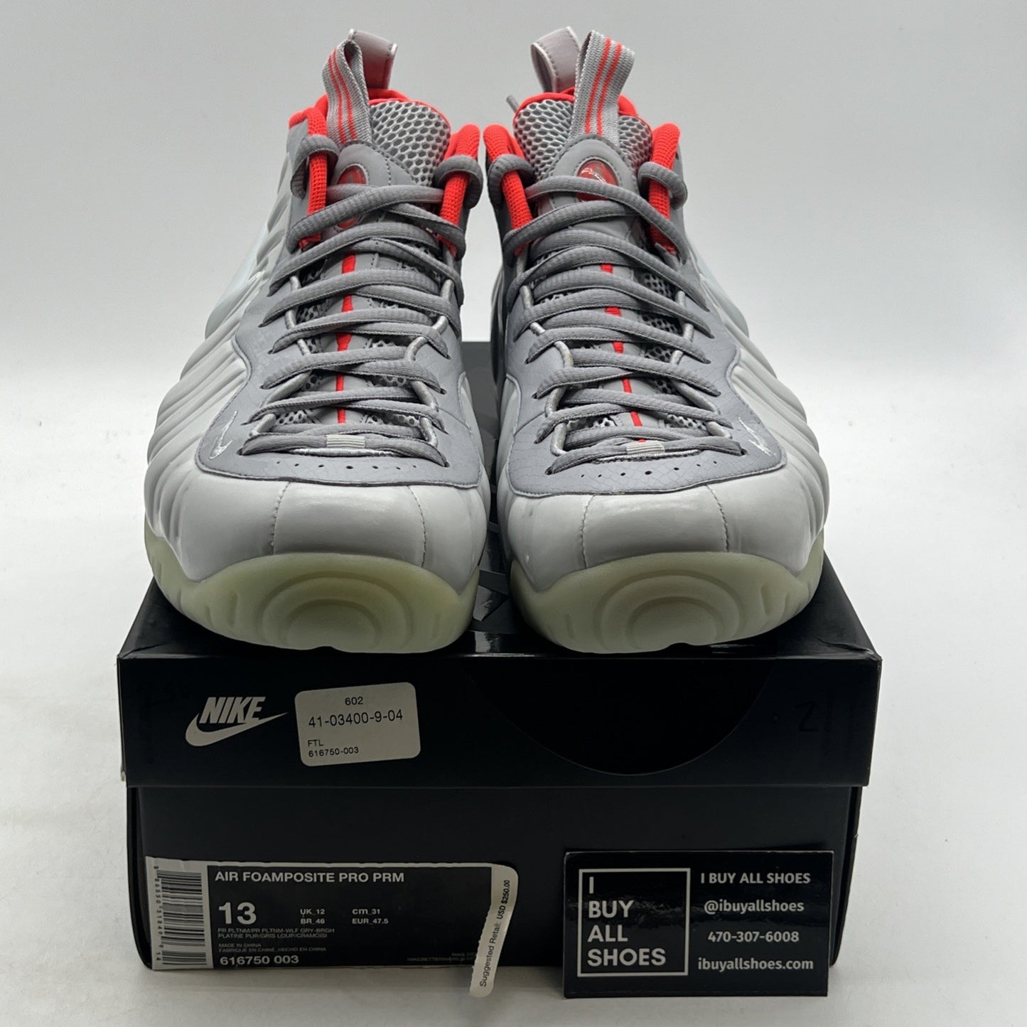 Size 13 - Nike Air Foamposite Pro Premium Pure Platinum (616750-003)