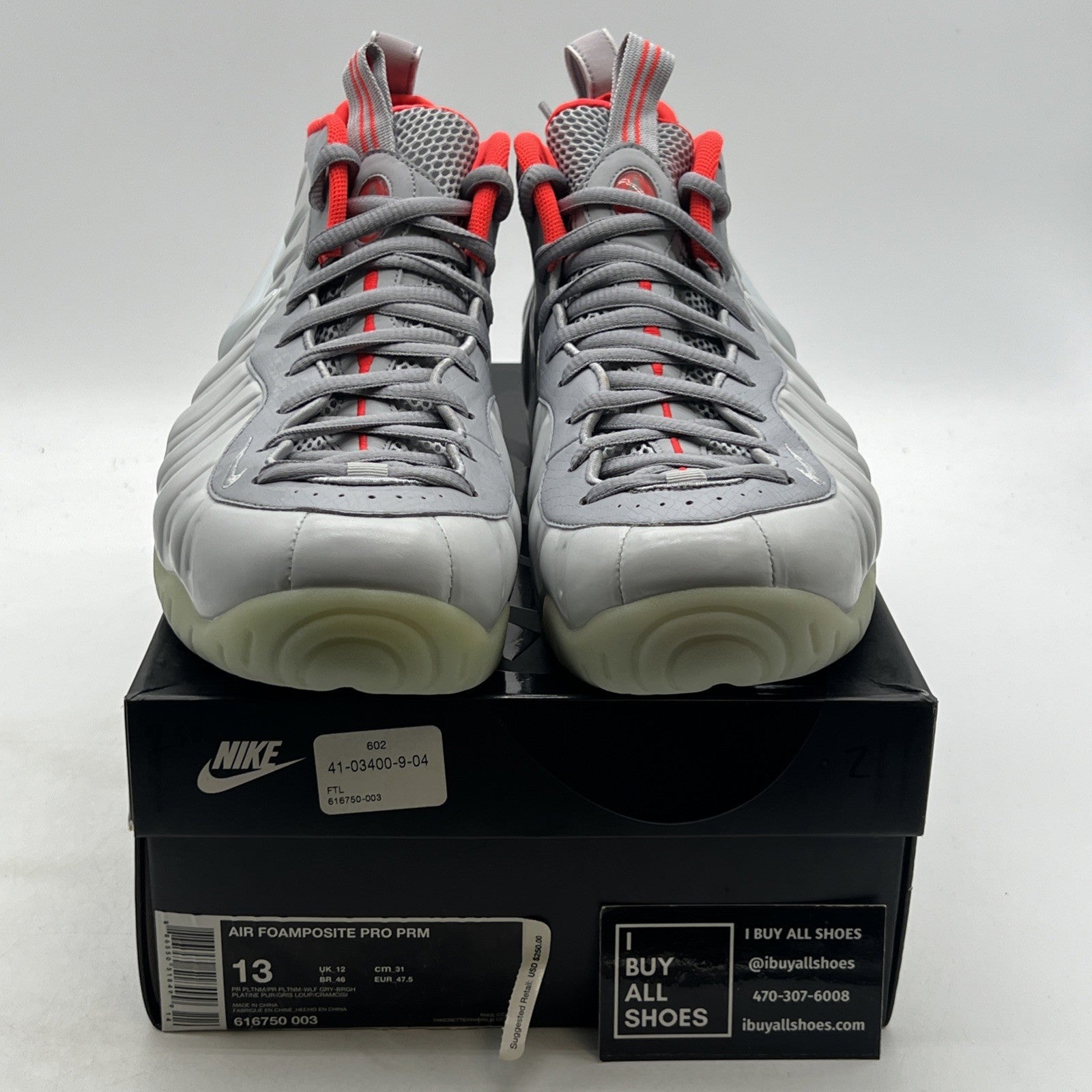 Size 13 - Nike Air Foamposite Pro Premium Pure Platinum (616750-003)