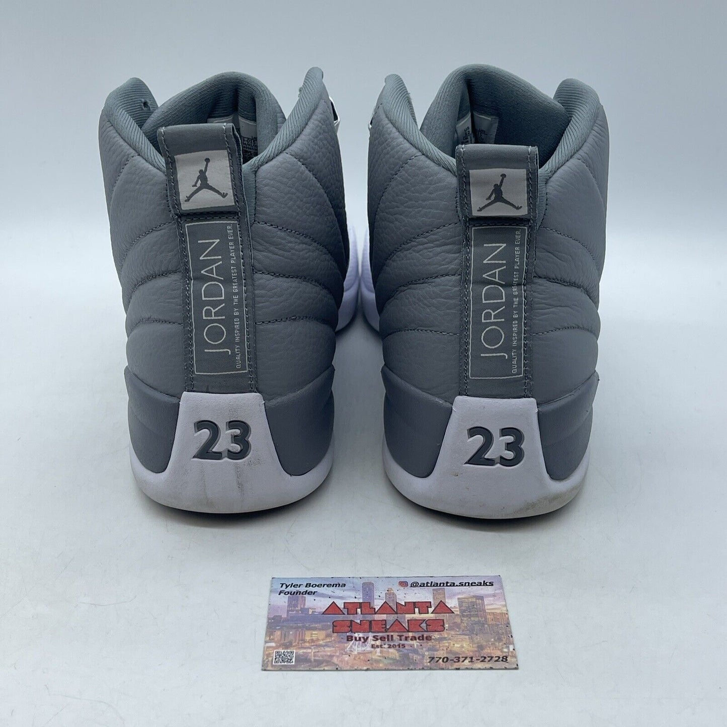 Size 12 - Jordan 12 Stealth 2022 Grey White Leather (CT8013-015)