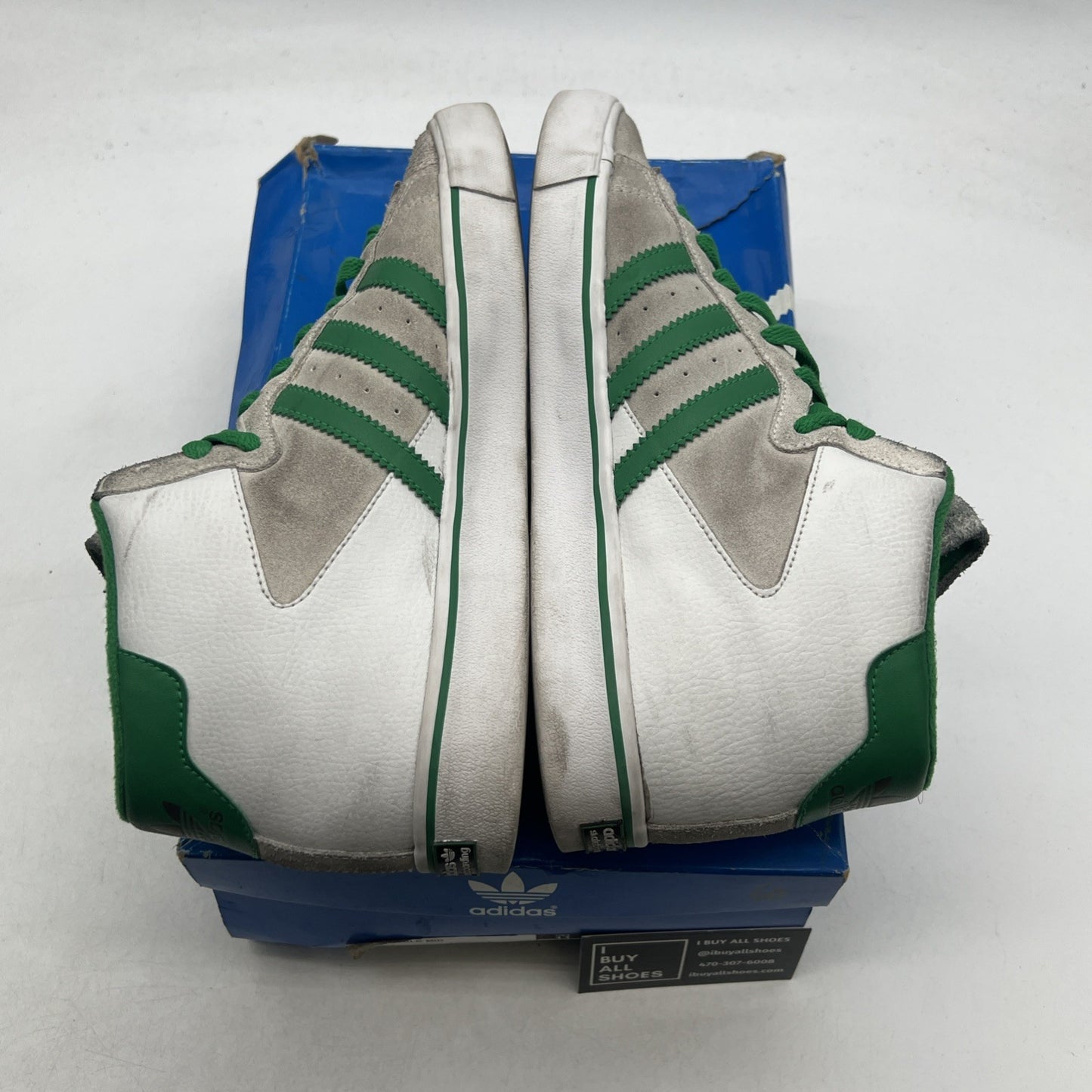 Size 11 - Adidas Campus Vulc Mid Grey White (581905)