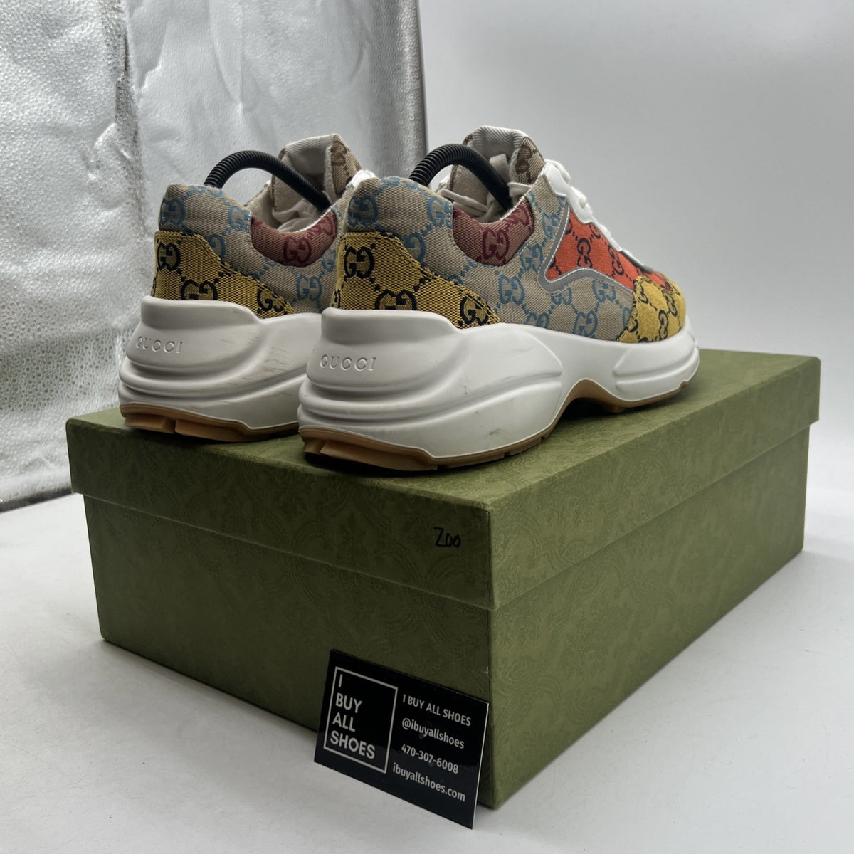 Size 8G - Gucci GG Rhyton Sneakers Multicolor Canvas Fabric