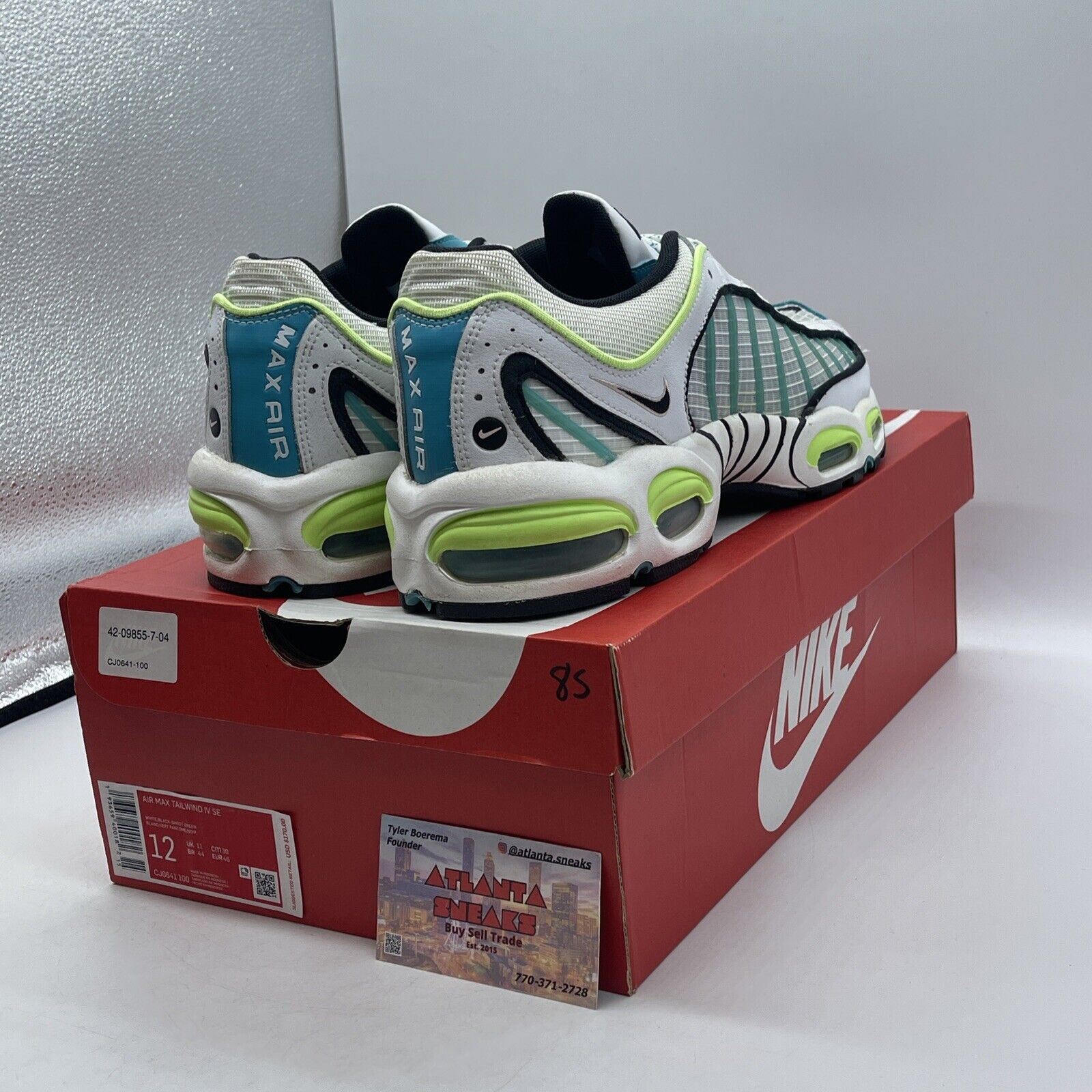 Size 12 - Nike Air Max Tailwind 4 Transparent Green White Blue (CJ0641-100)