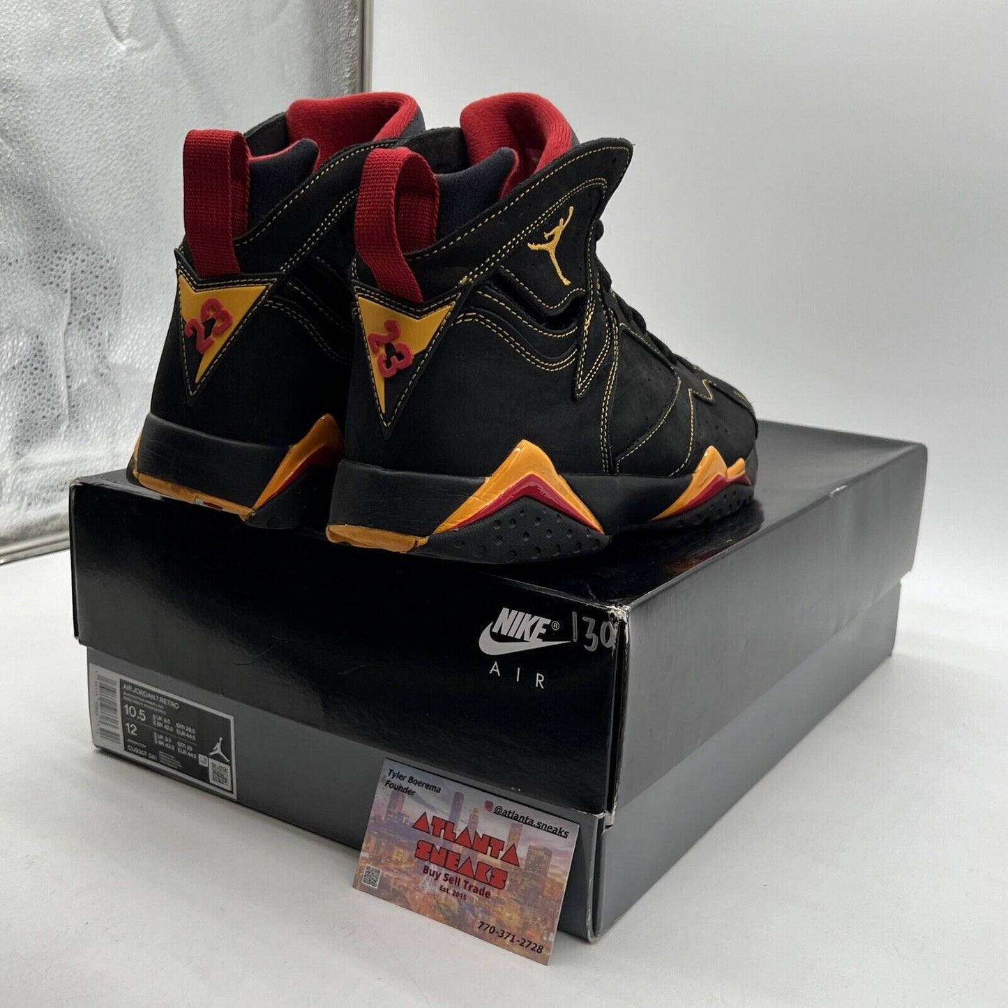 Size 10.5 - Jordan 7 Retro Citrus Black Yellow Red Suede (CU9307-081)