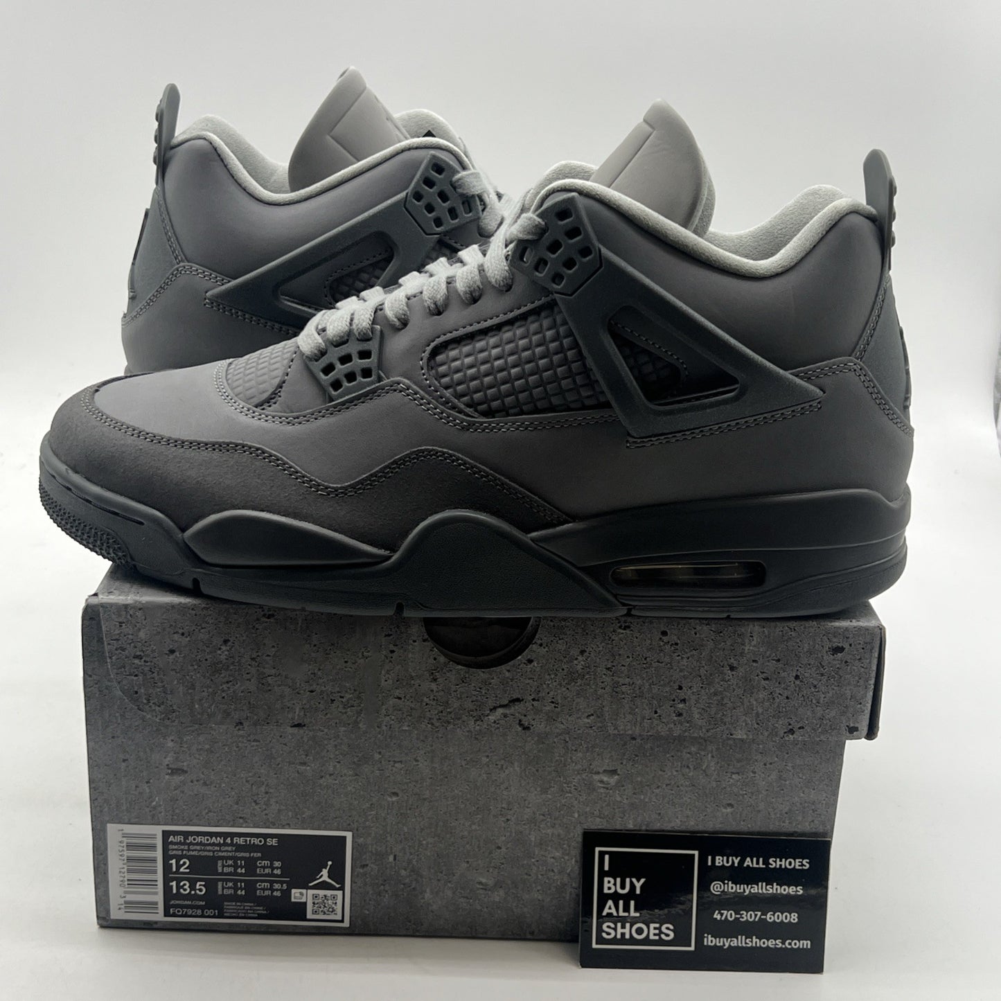 Size 12 - Air Jordan 4 Retro 2024 Paris Olympics Wet Cement (FQ7928-001)
