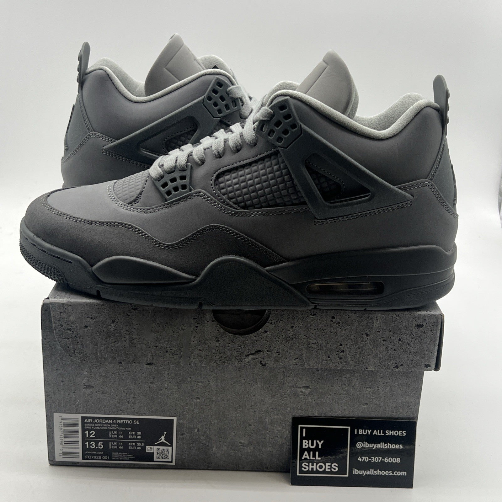 Size 12 - Air Jordan 4 Retro 2024 Paris Olympics Wet Cement (FQ7928-001)