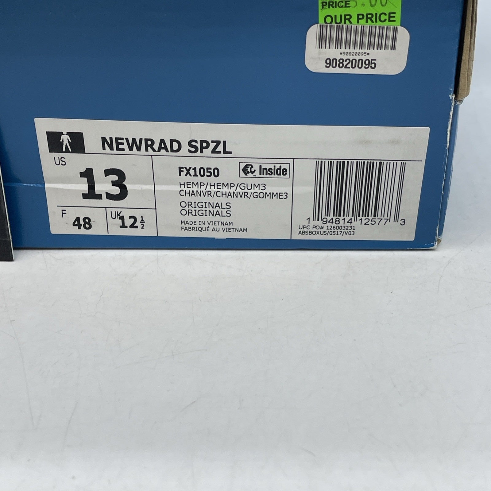 Size 13 - Adidas Newrad SPZL Hemp Gum (FX1050)