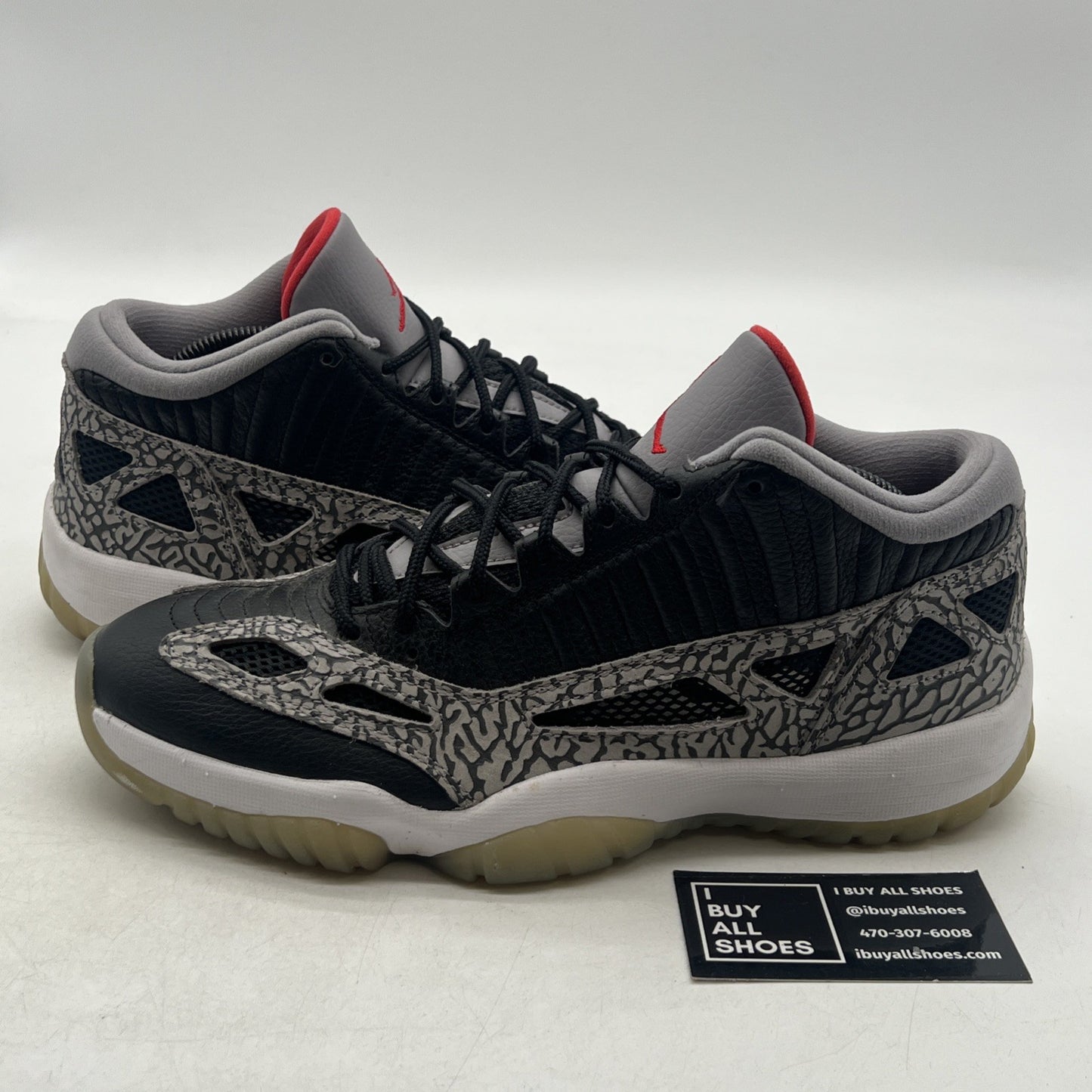 Size 9 - Air Jordan 11 Retro IE Low Black Cement (919712-006)