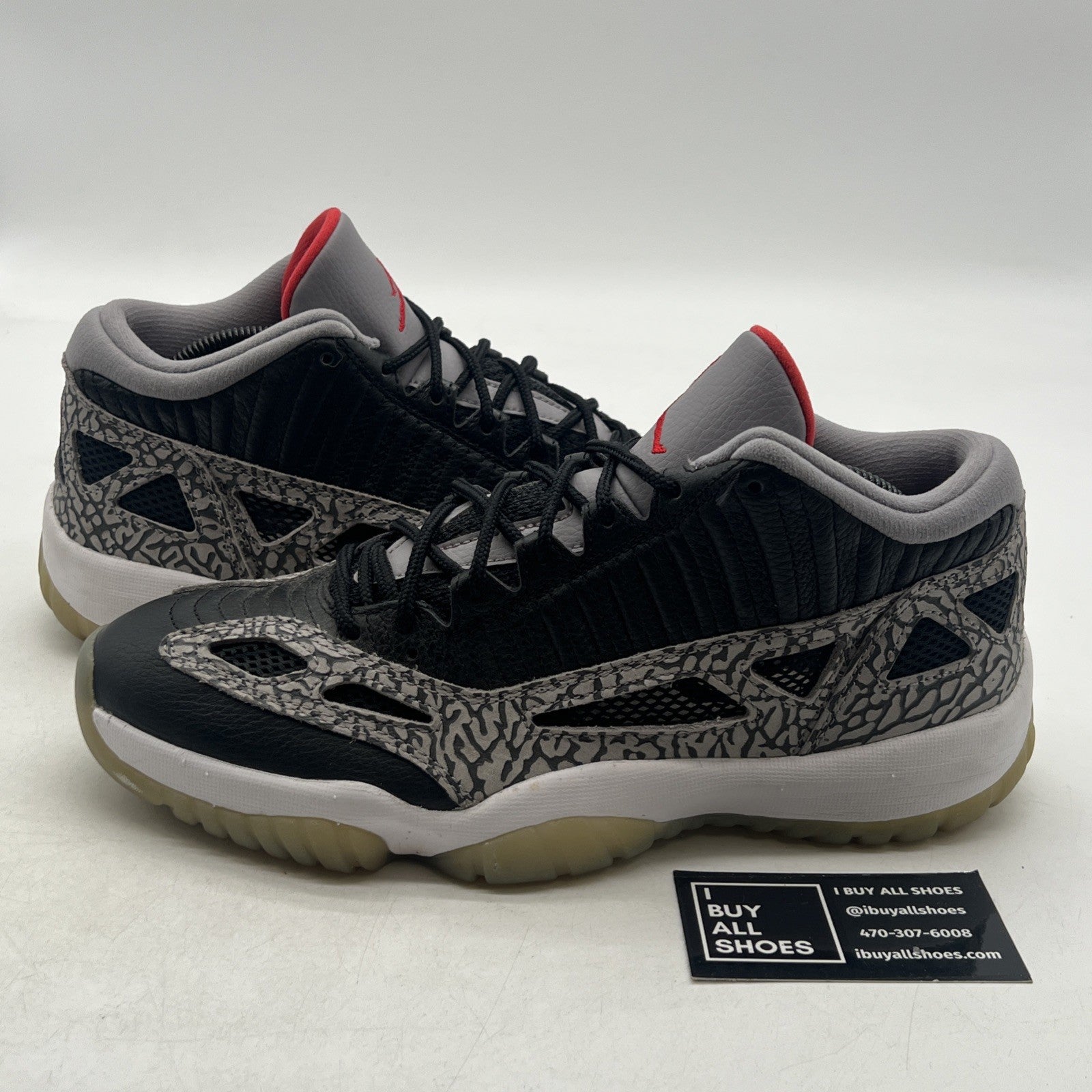 Size 9 - Air Jordan 11 Retro IE Low Black Cement (919712-006)