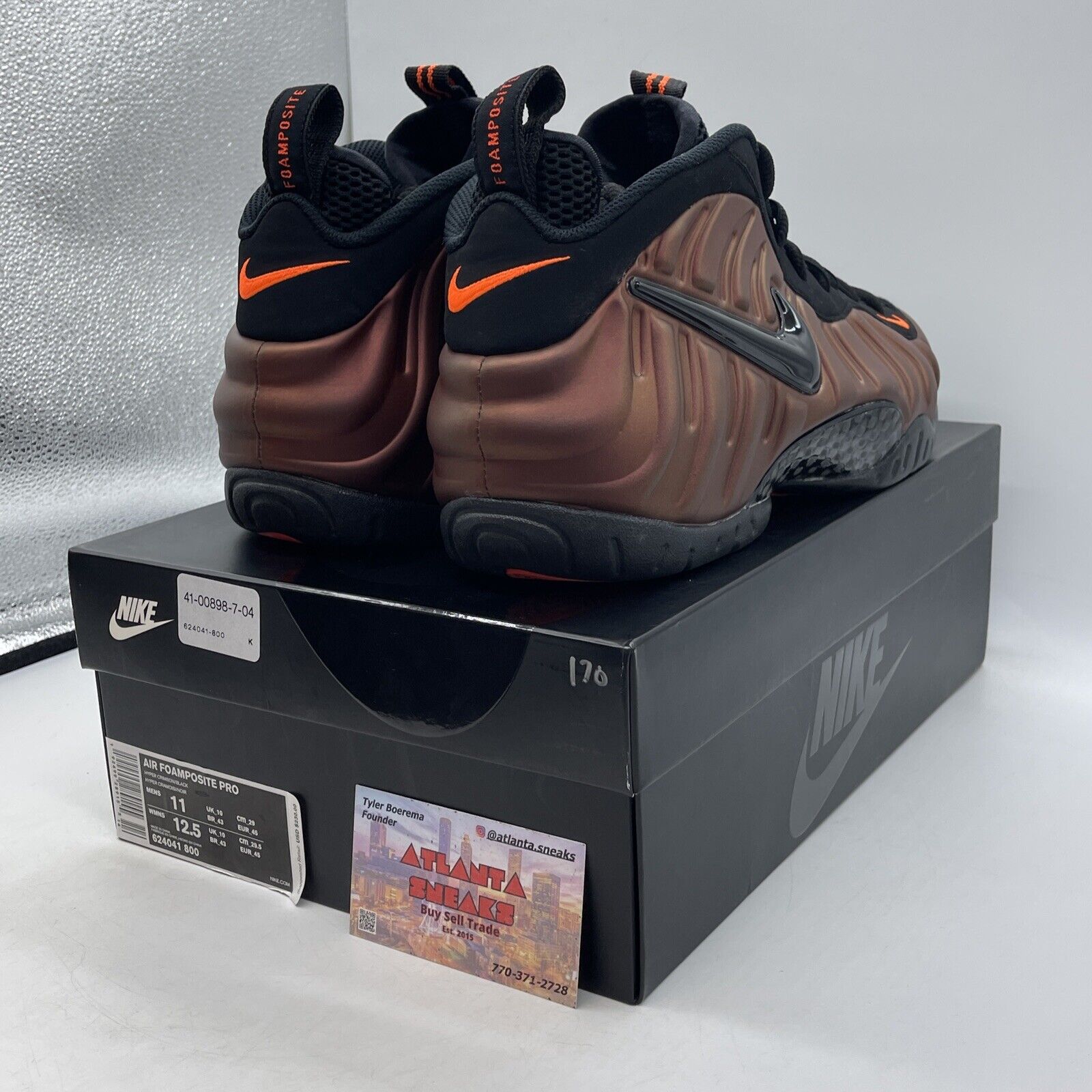 Size 11 - Nike Air Foamposite Pro Hyper Crimson Orange Leather (624041-800)
