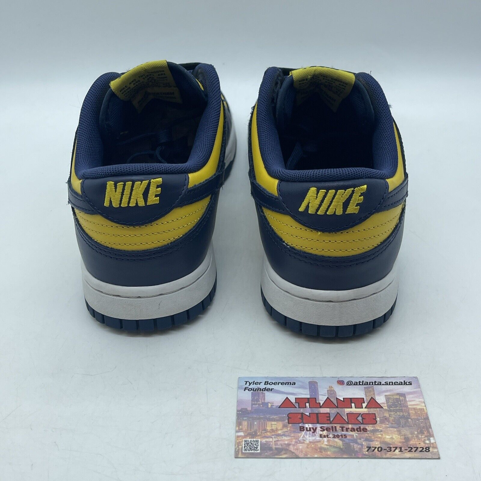 Size 8 - Nike Dunk Low Michigan 2021 Blue White Yellow Leather (DD1391-700