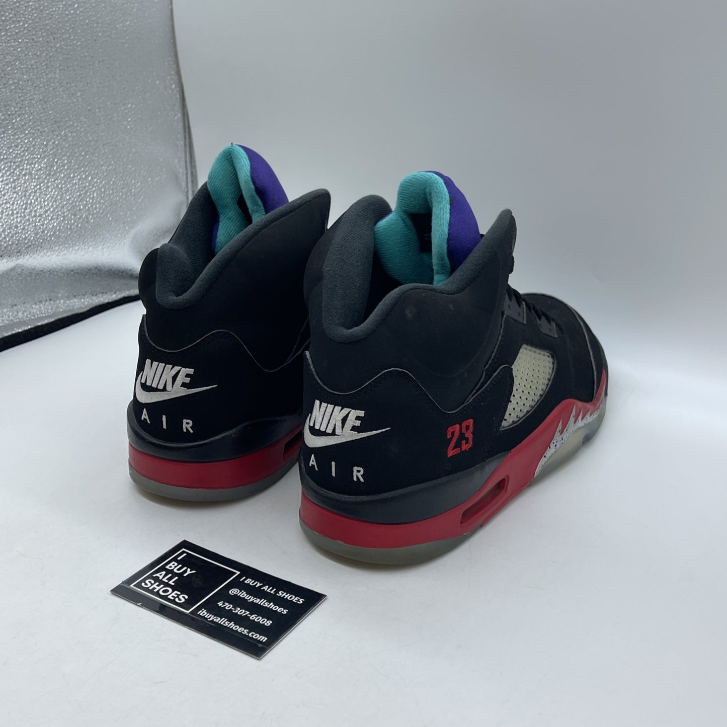 Size 11.5 - Jordan 5 Retro Top 3 Black Red Suede (CZ1786-001)