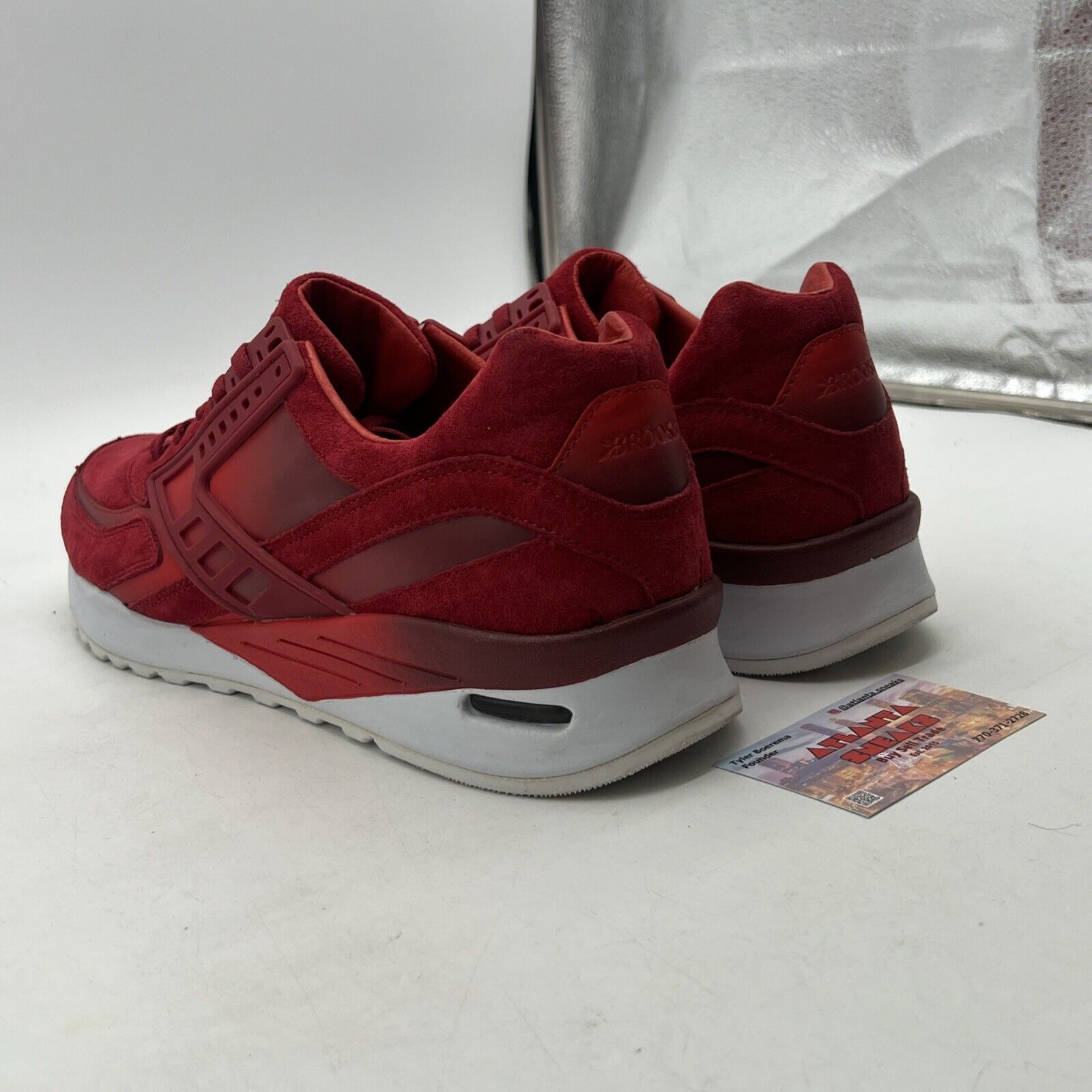 Size 13 - Bait + Brooks Regent Inferno Men Pigskin Suede & Red