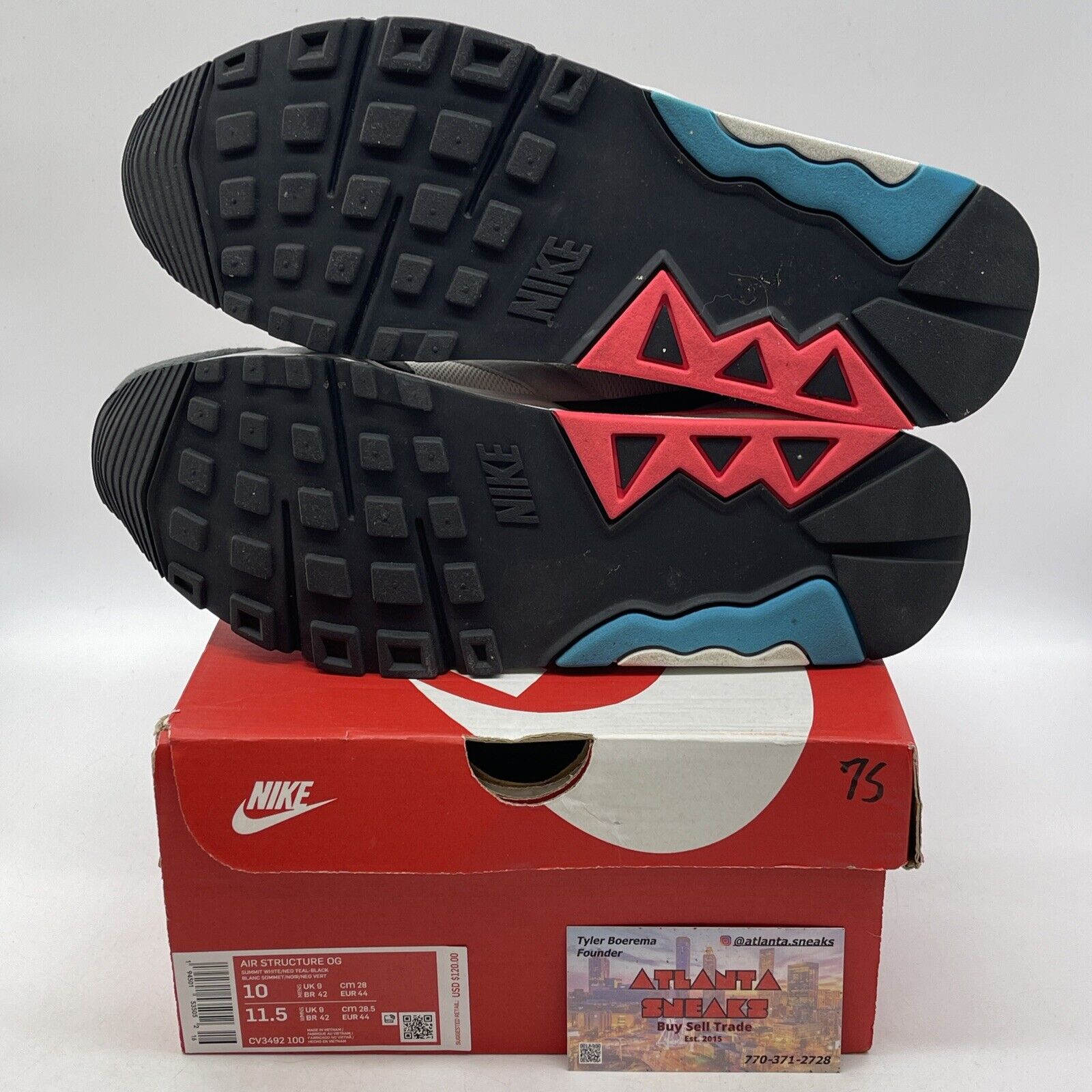 Size 10 - Nike Air Structure Triax 91 OG 2021 Neo Teal Suede (CV3492-100)