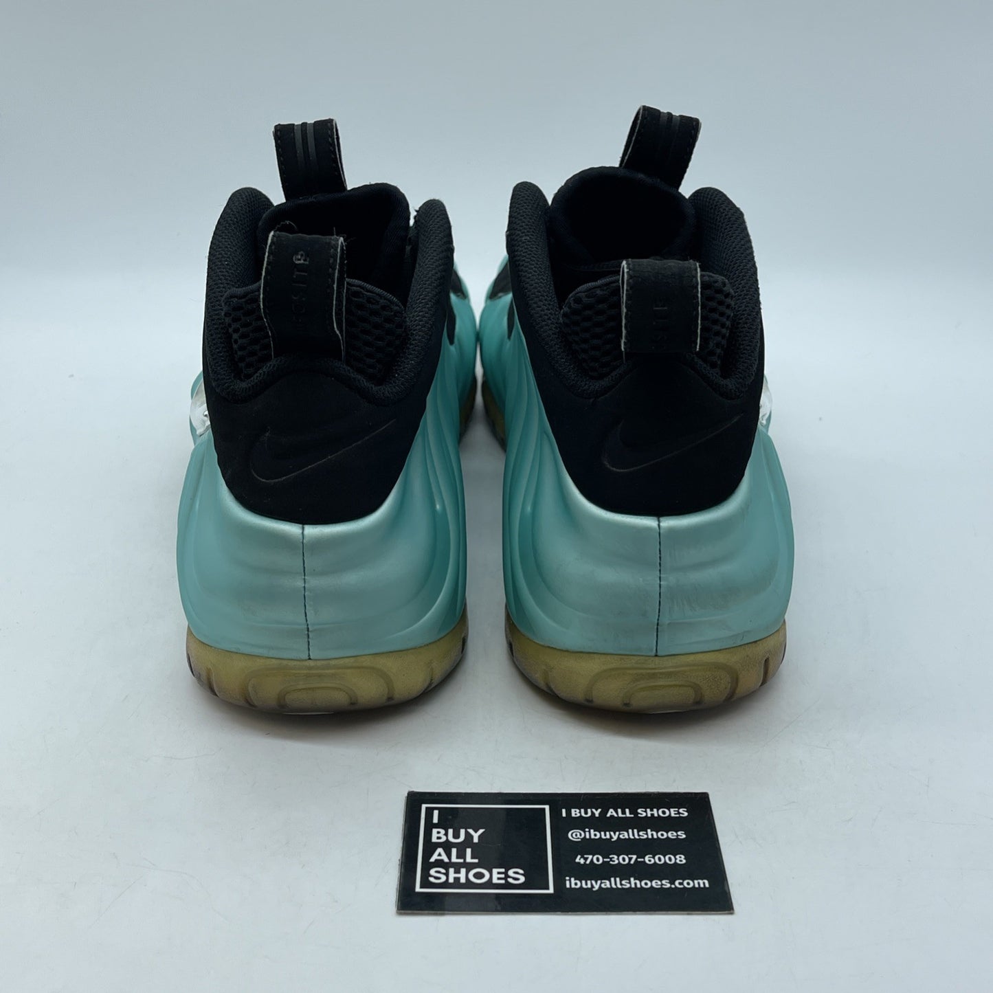 Size 11.5 - Nike Air Foamposite Pro Island Green Black Suede (624041-303)