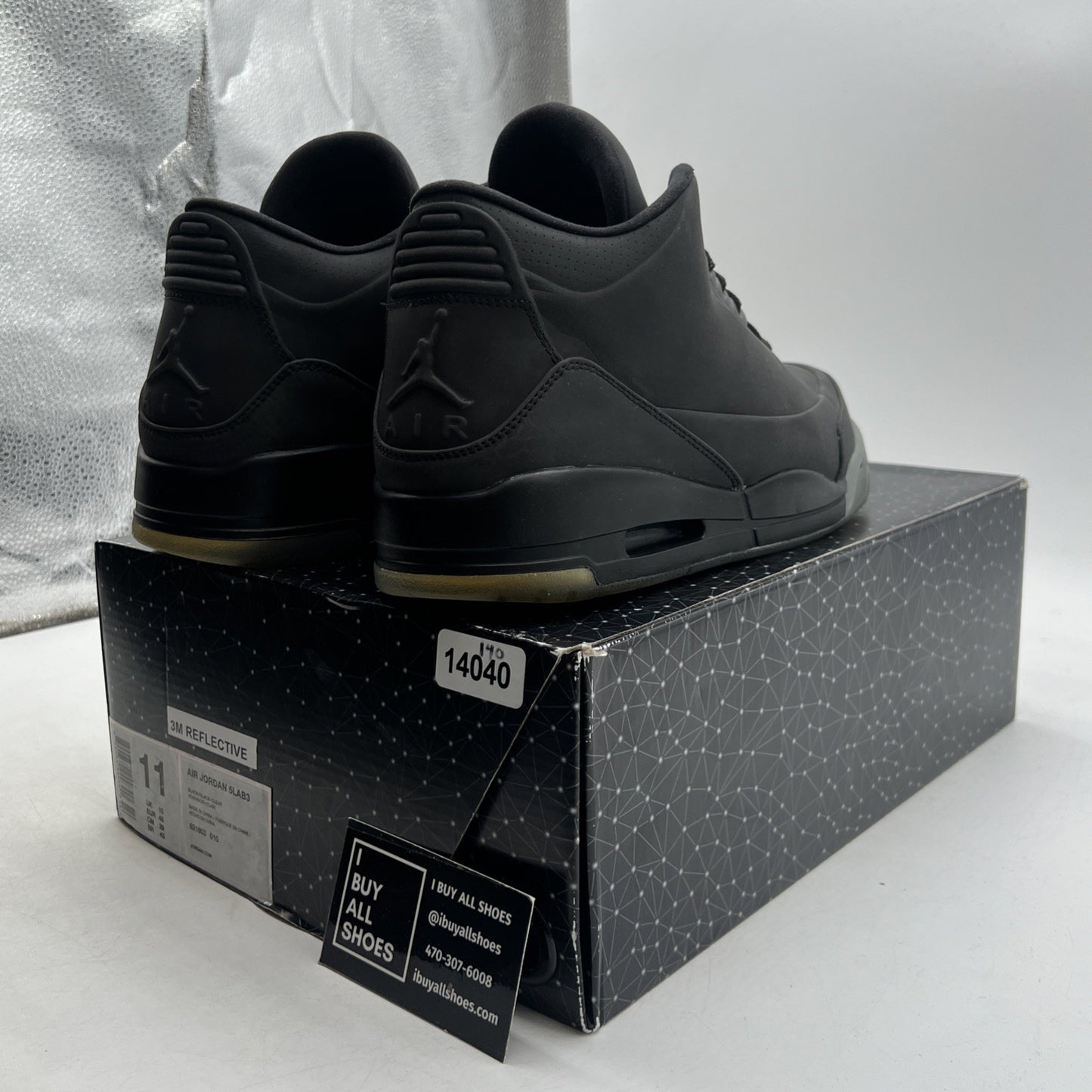 Size 11 - Air Jordan 3 5Lab3 Reflective Black (631603-010)