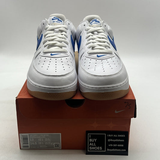 Size 13 -Nike Air Force 1 Low Color of the Month - White Royal Blue (DJ3911-101)