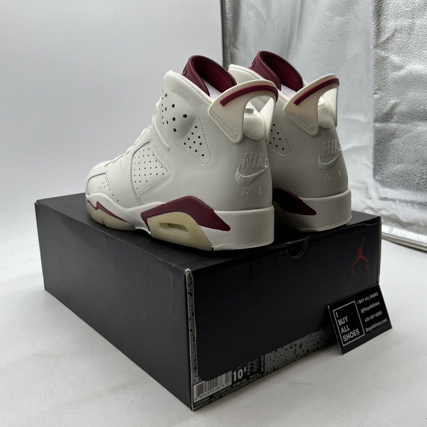 Size 10.5 - Air Jordan 6 Retro 2015 Maroon (384664-116)