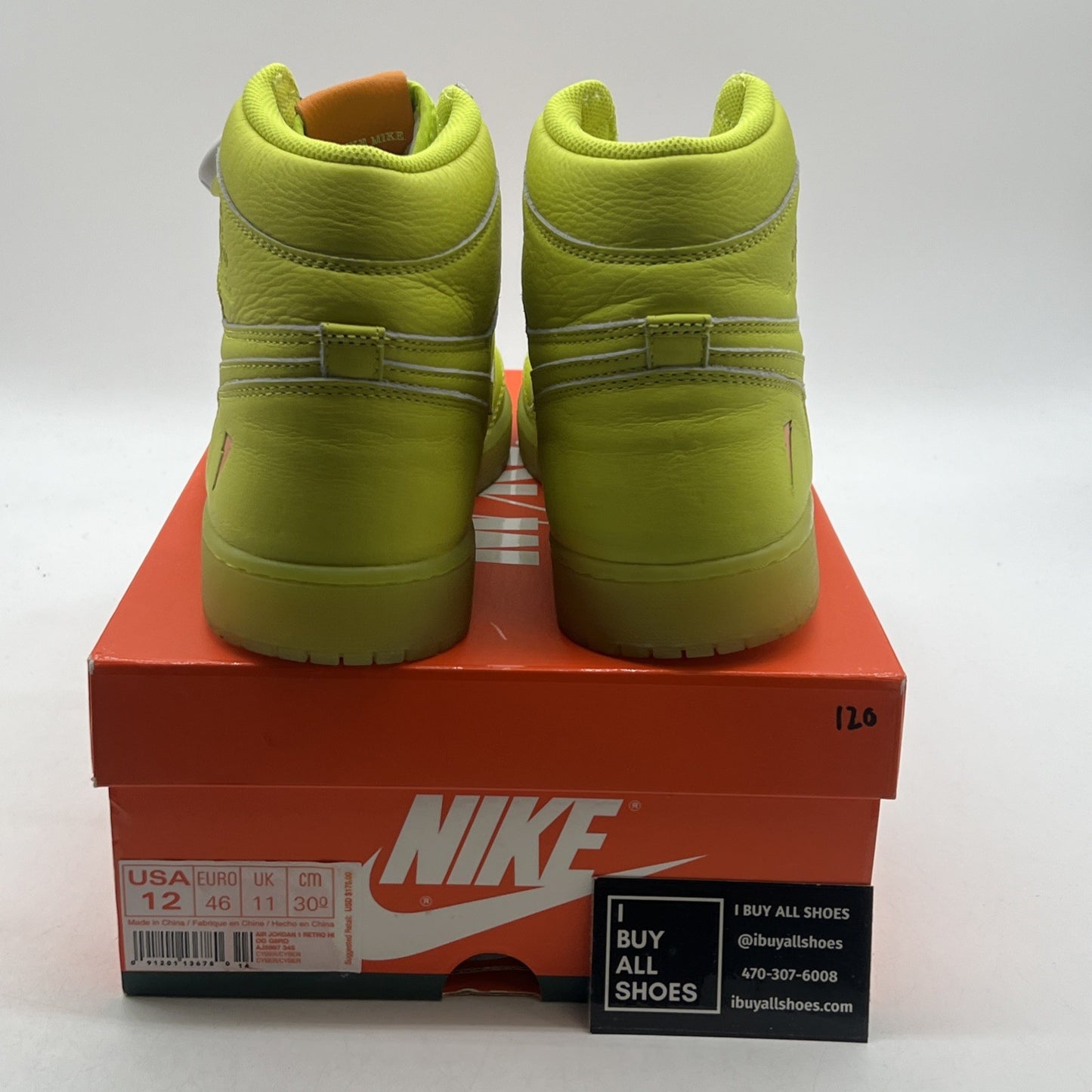 Size 12 - Air Jordan 1 Retro OG G8RD High Cyber (AJ5997-345)