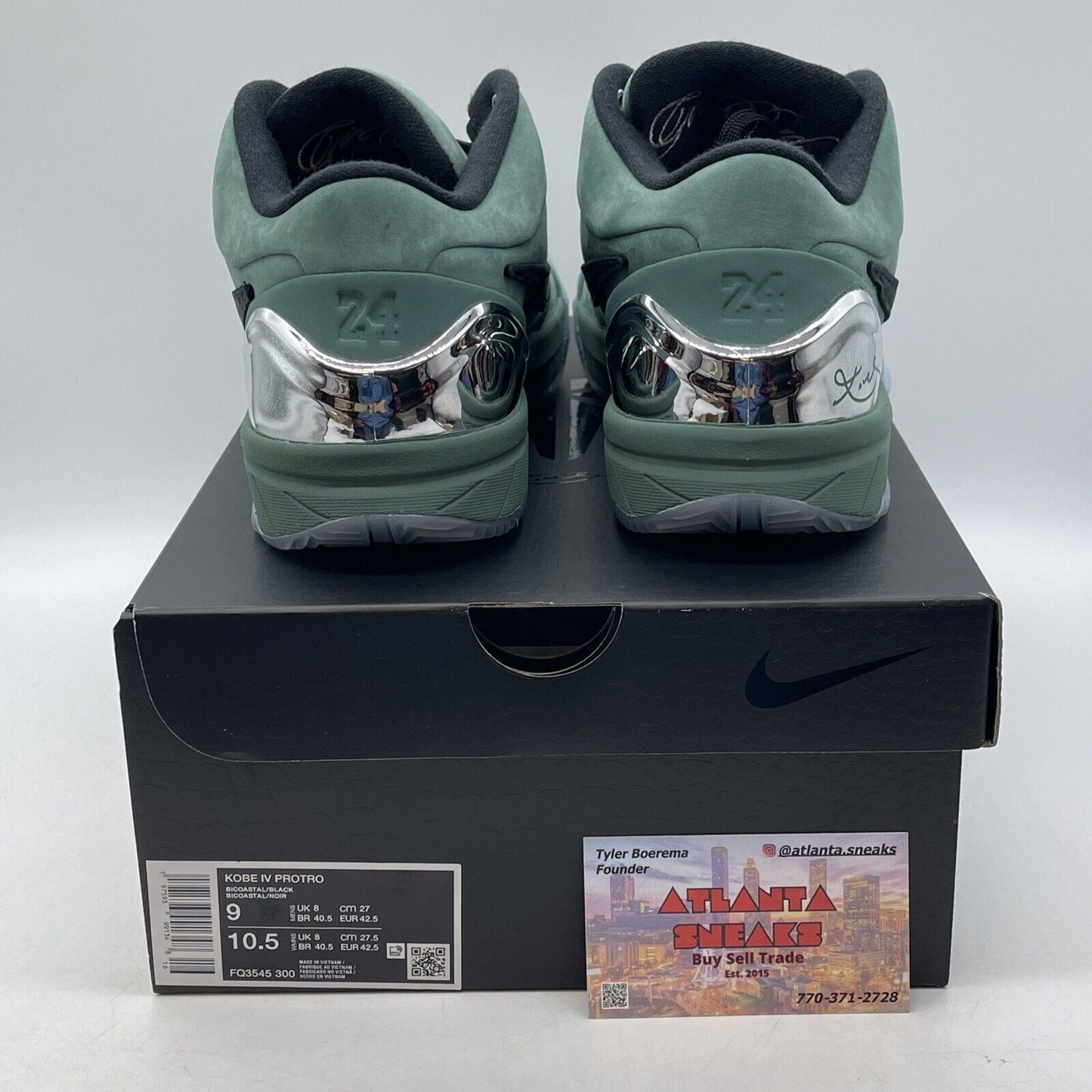 Size 9 - Nike Zoom Kobe 4 Protro Girl Dad Black Silver Suede (FQ3545-300)